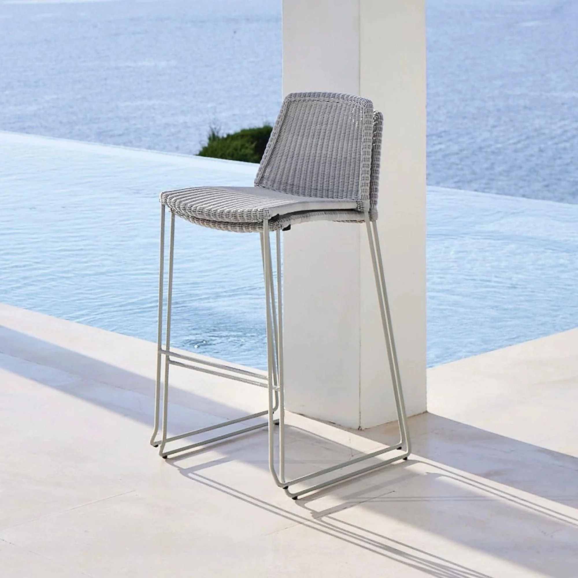 Breeze Bar Chair - White Grey - Image 2