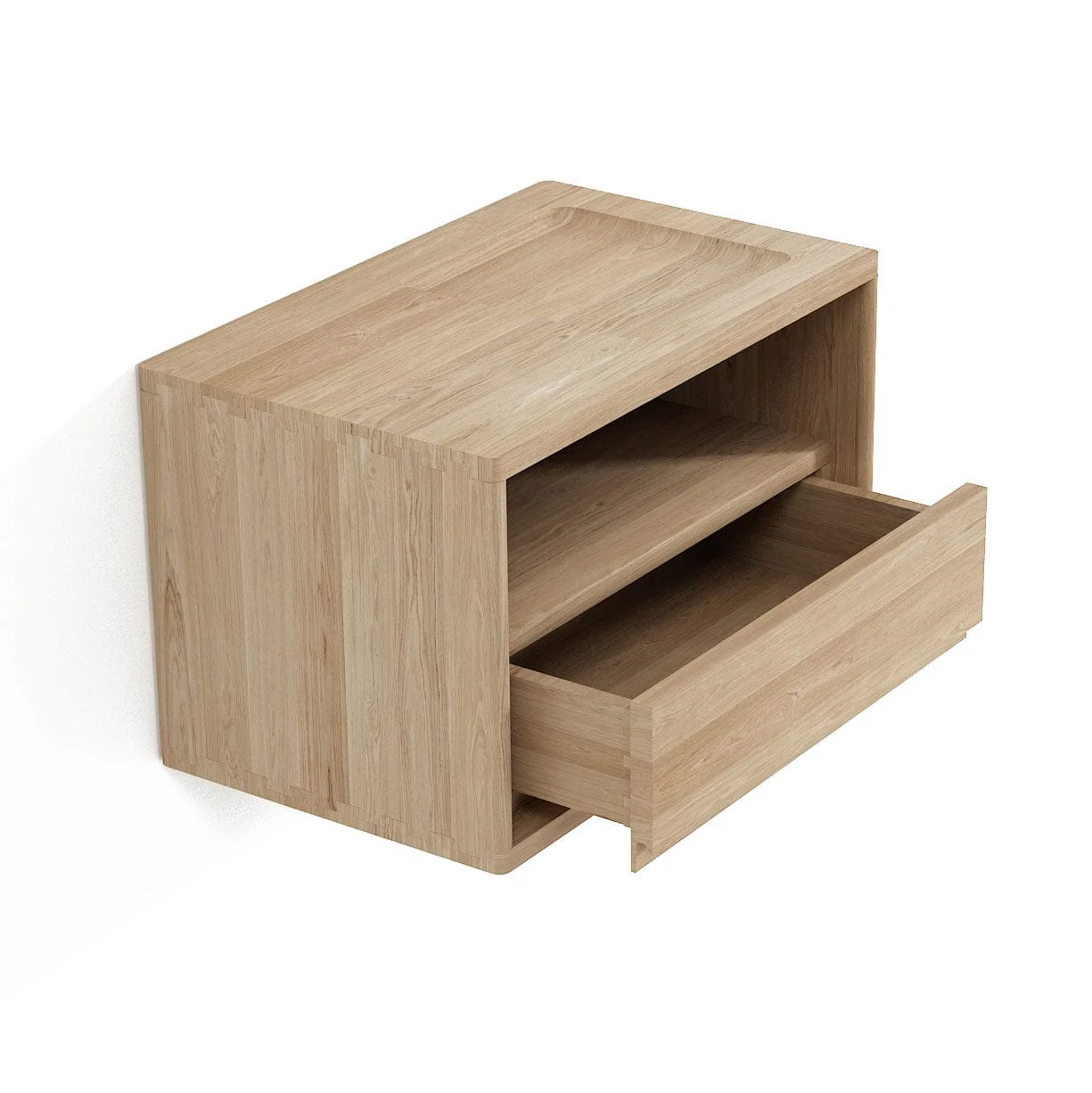 Circa Floating Bedside Left (Right Groove) - European Oak