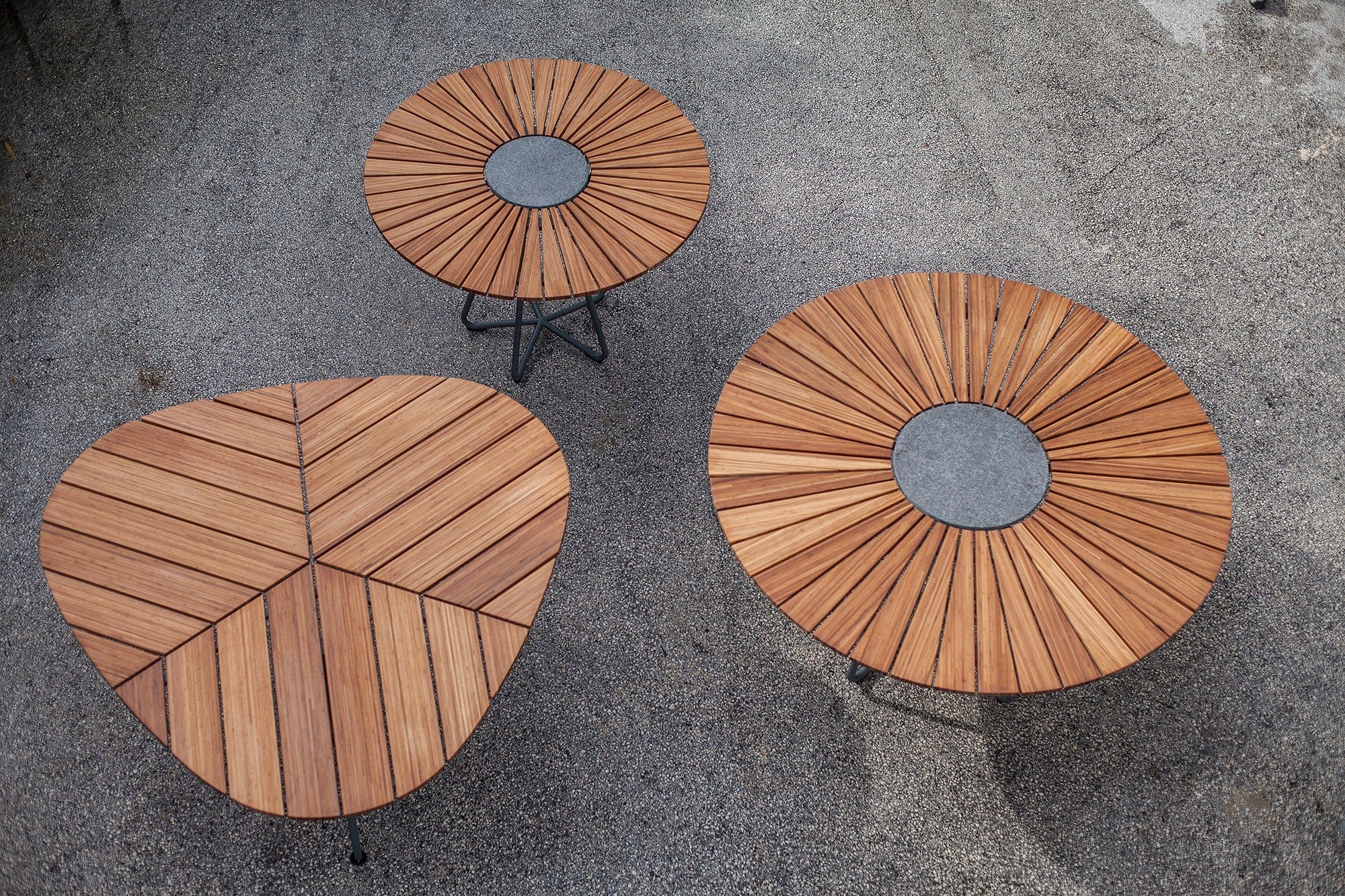 Circle Dining Table - Bamboo | Grey 110(CM) - Image 8