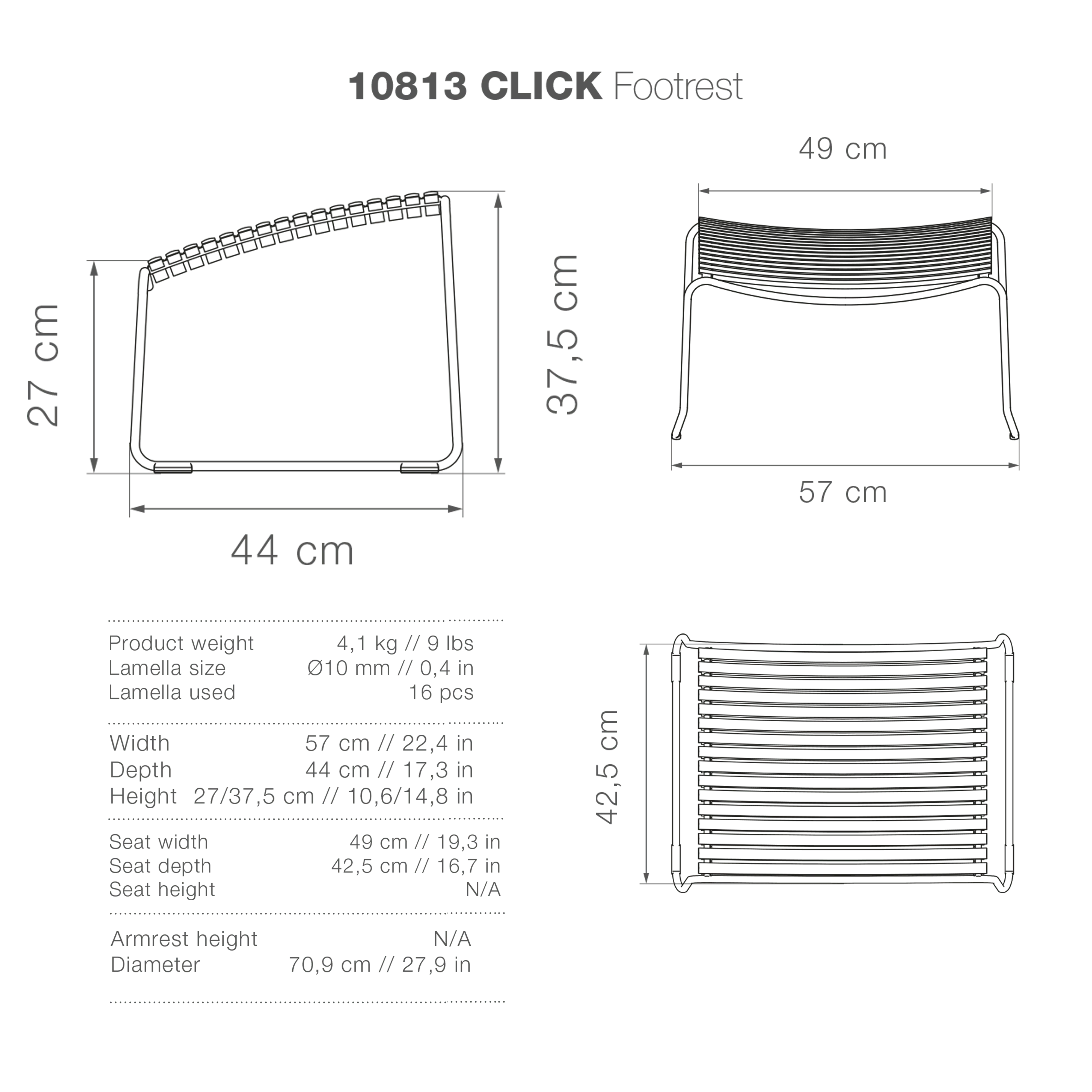 Click Footrest - Black - Image 4