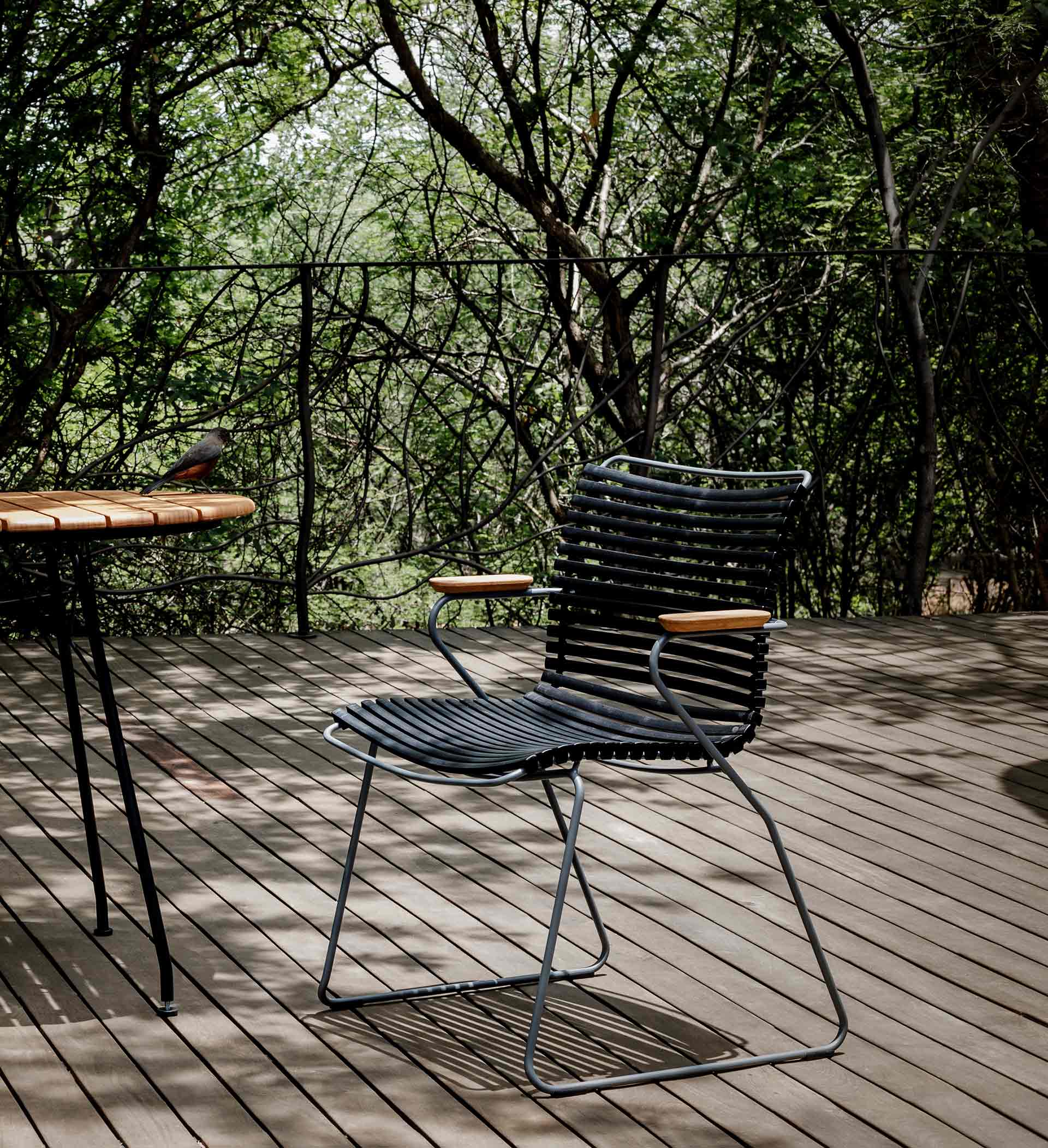 Click Dining Chair Tall with Armrest - Dark Grey - Image 6