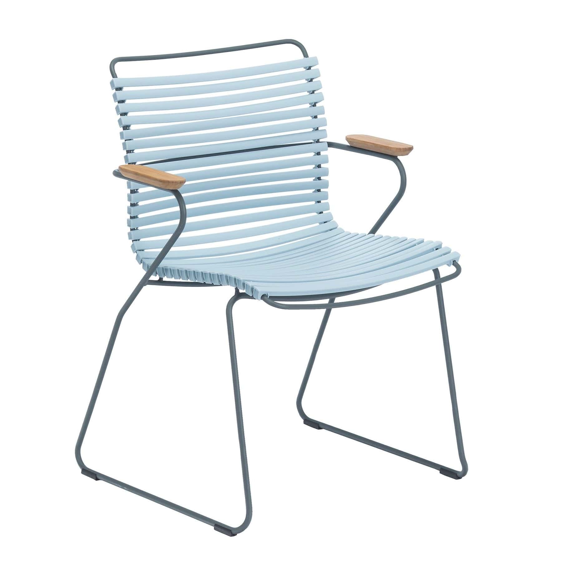 Click Dining Chair (With Armrest) - Dusty Light Blue