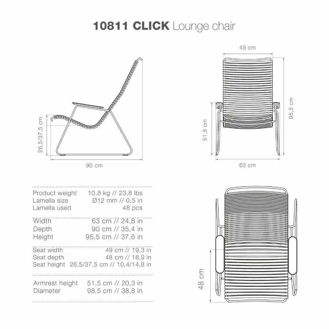 Click Lounge Chair - Muted White - Image 6