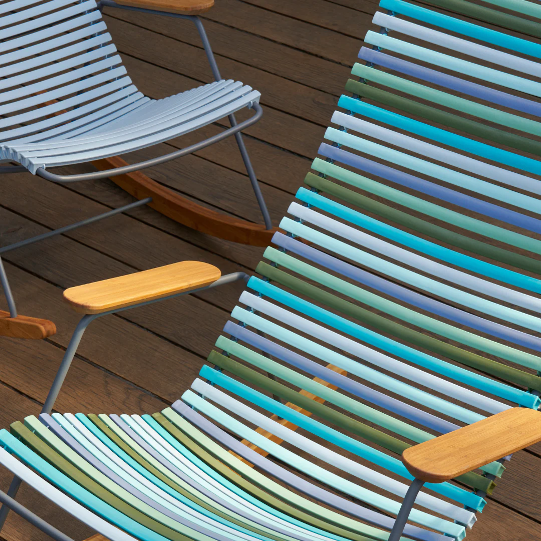 Click Rocking Chair - Multicolour Blue Stripe - Image 4