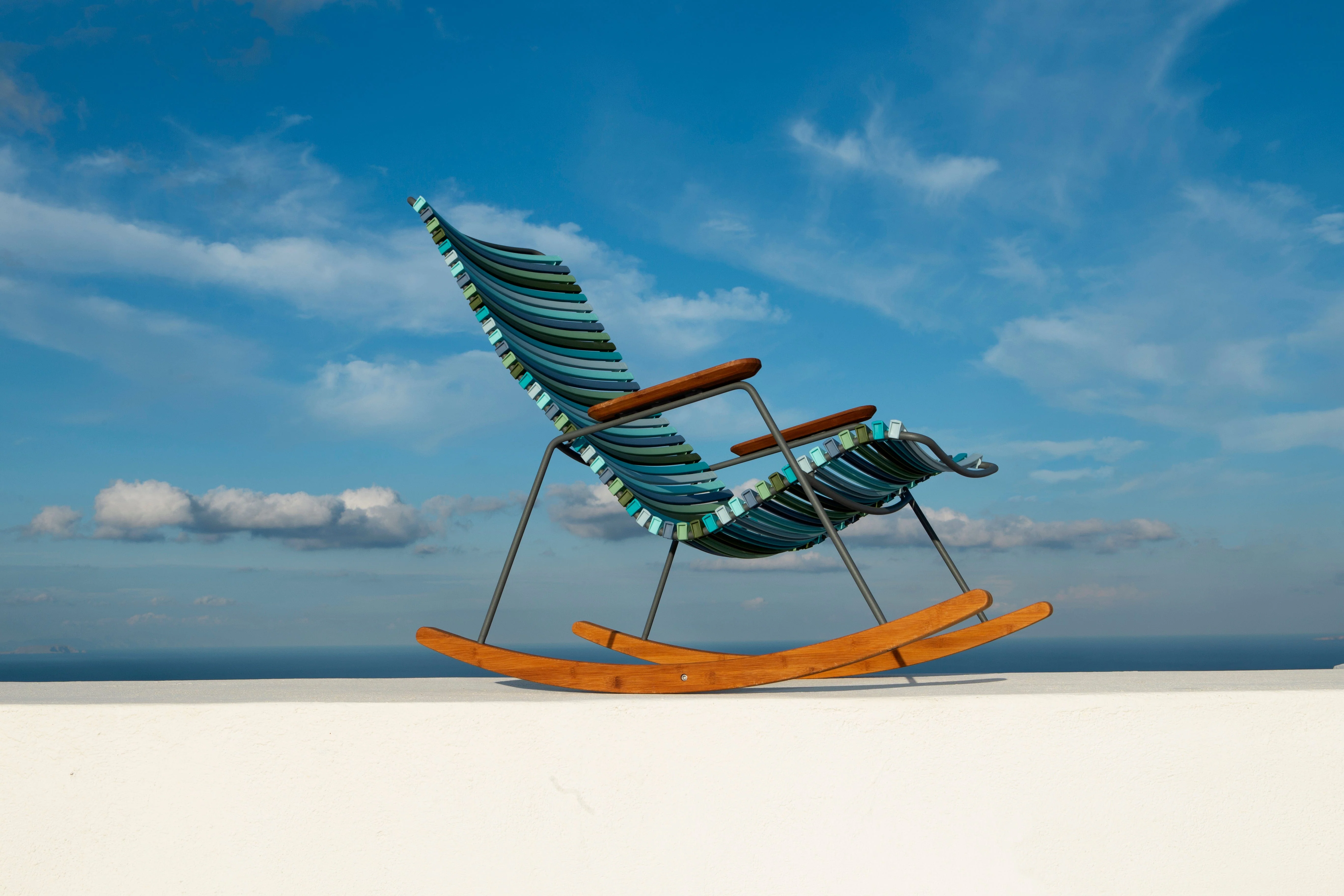 Click Rocking Chair - Multicolour Blue Stripe - Image 8