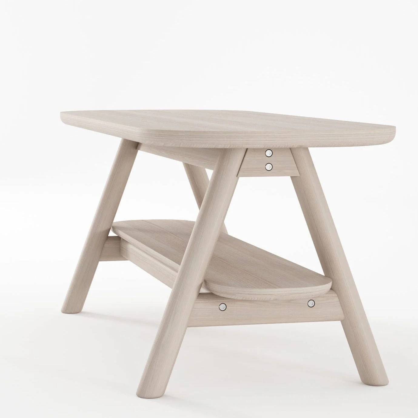 Curbus Oval Coffee Table - White Ash - Image 3