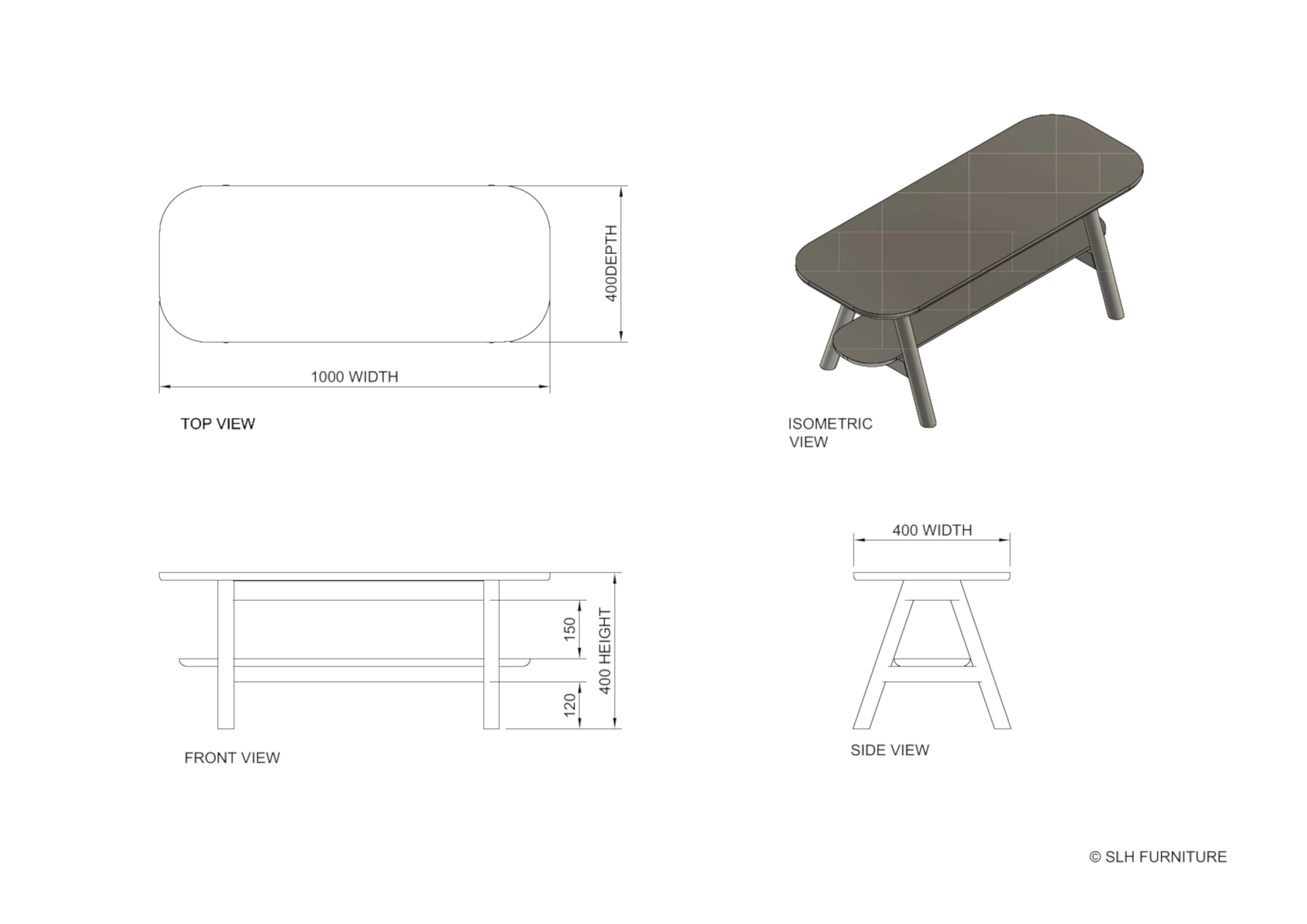 Curbus Oval Coffee Table - White Ash - Image 7