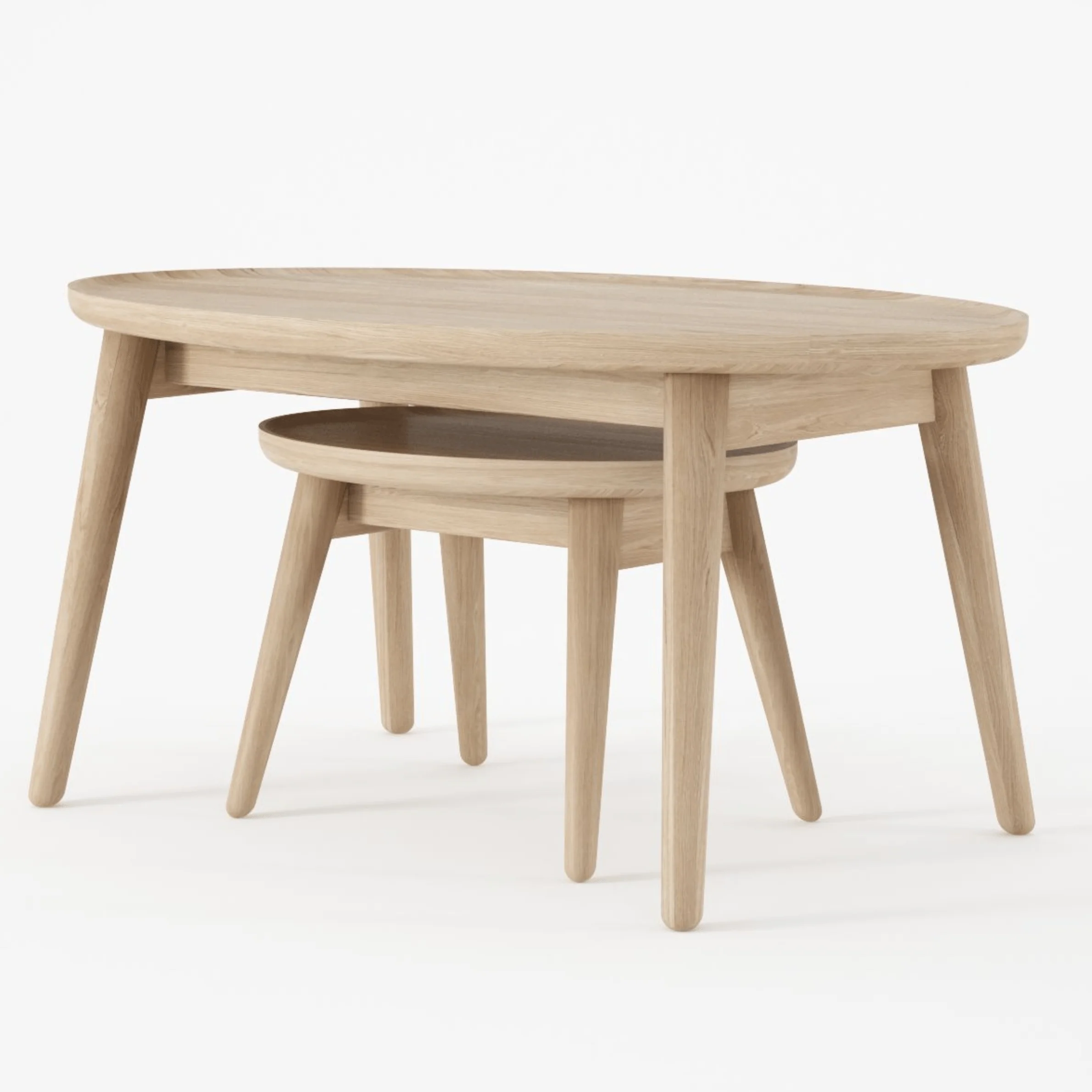 East Coffee Small  Table - European Oak - Image 4
