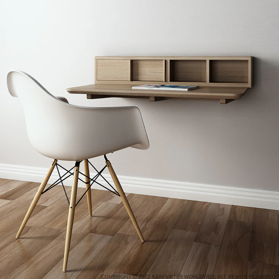 East Hanging Desk - European Oak - Image 2