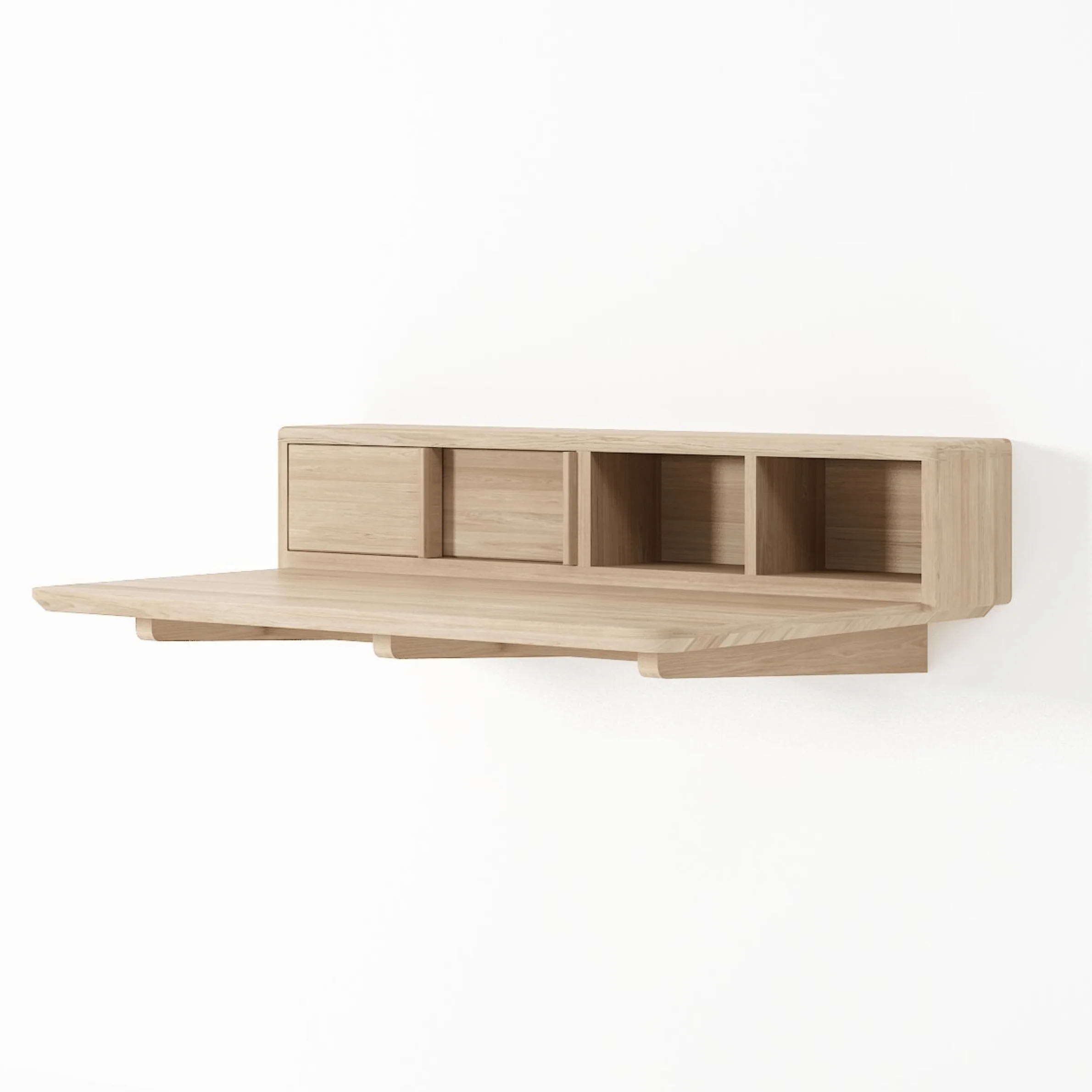 East Hanging Desk - European Oak - Image 4