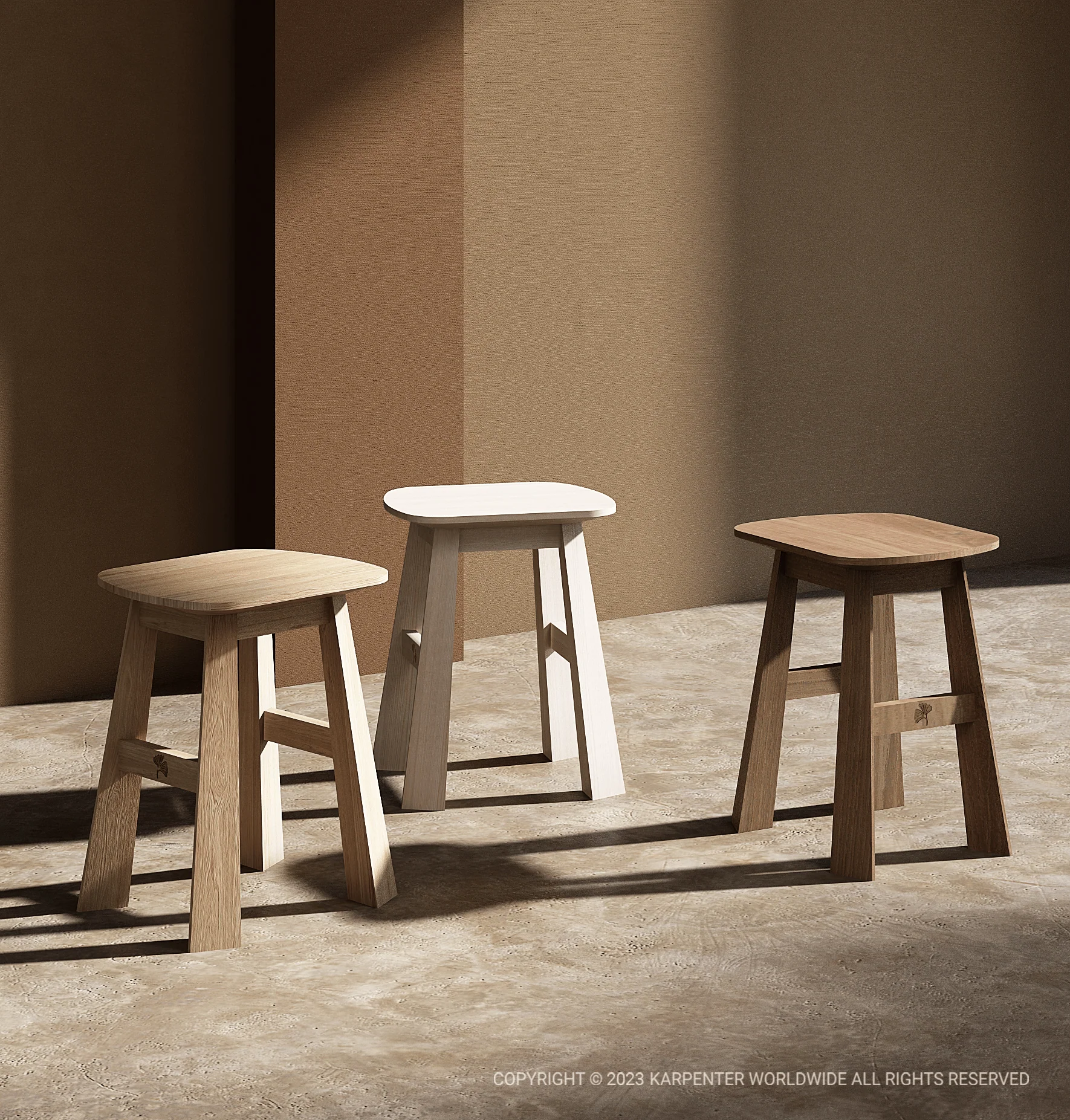 East Rectangle Stool - European Oak - Image 8