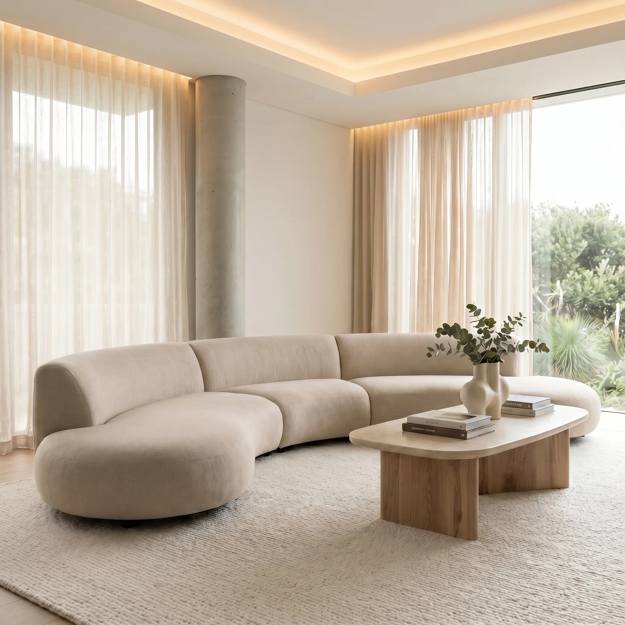 Eva 5 Seater Curved Lounge - Image 2