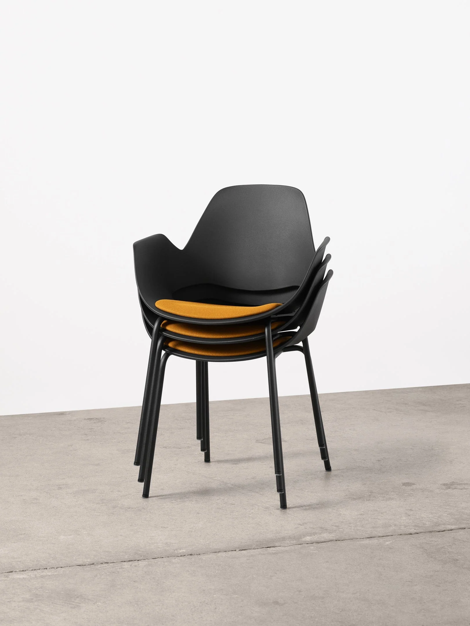Falk Chair With Armrest - Tube Legs - Lark Yellow - Image 2