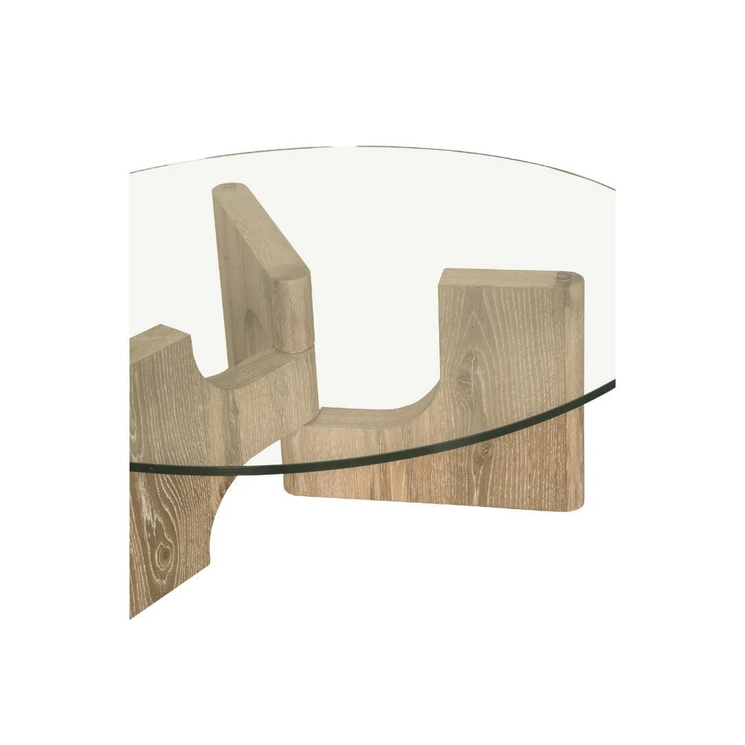 Floema Coffee Table with glass top - Image 4