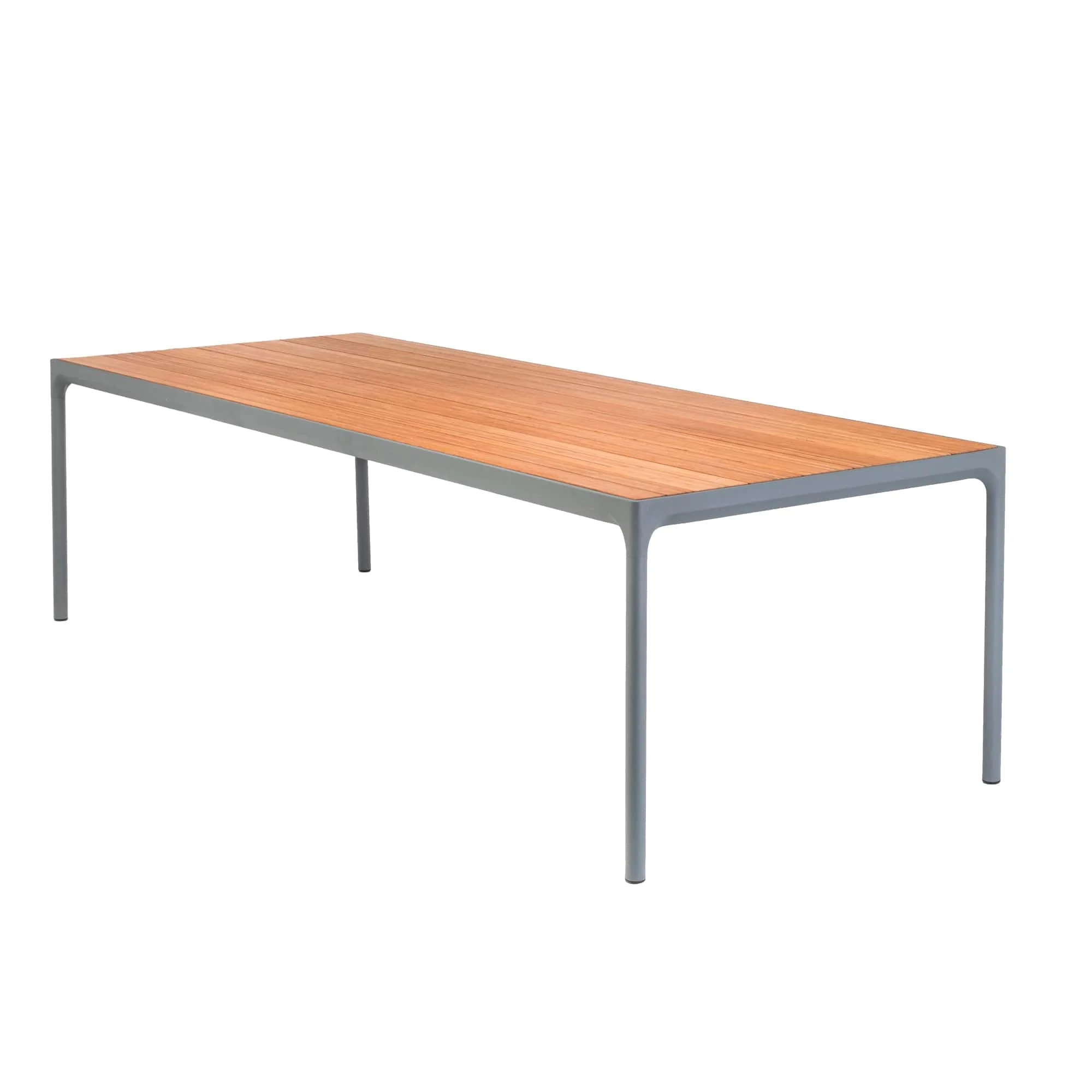 Four Rectangular Outdoor Dining Table 210cm by Houe (Bamboo & Grey)