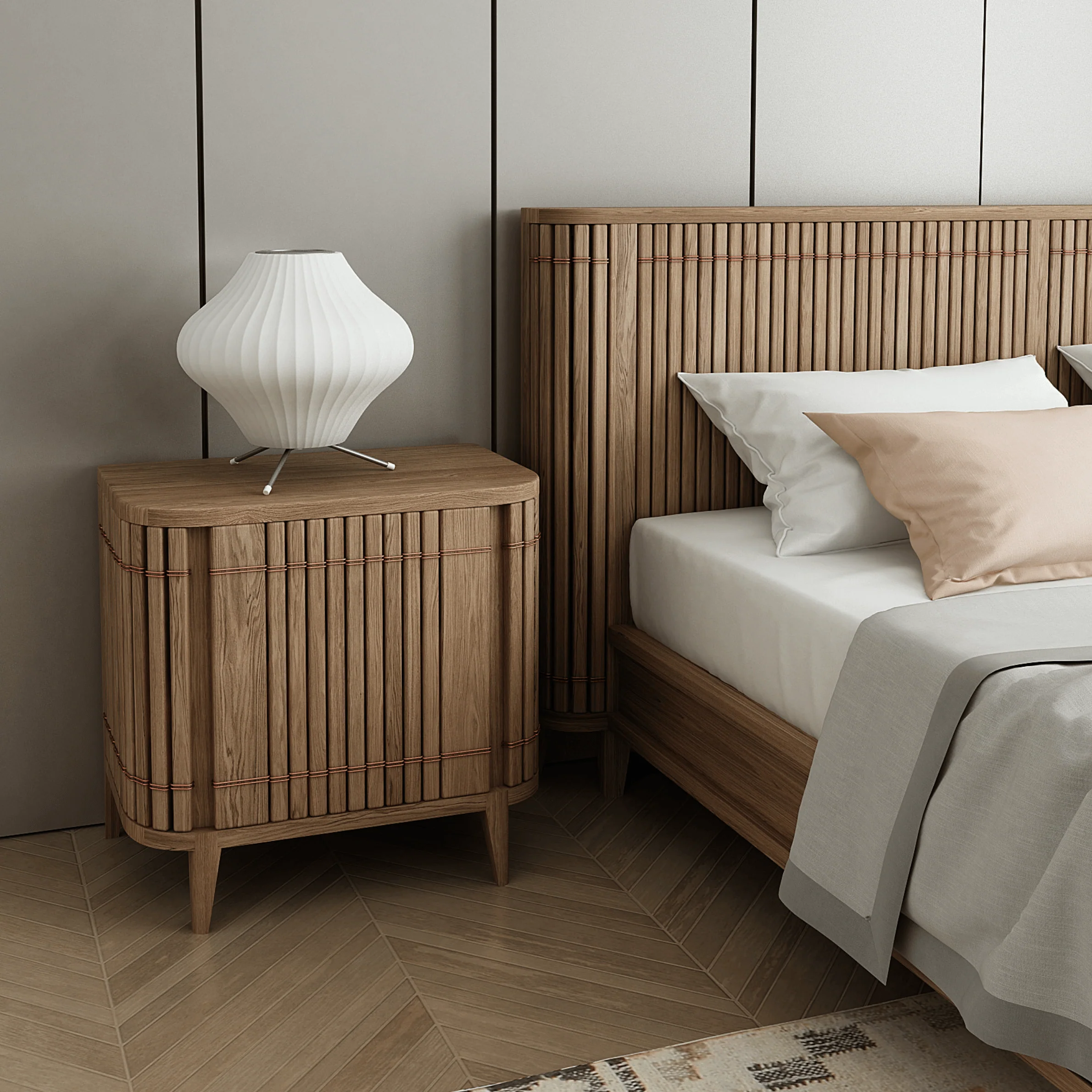 Koppar King Bed without Storage - European Oak | Patina - Image 5