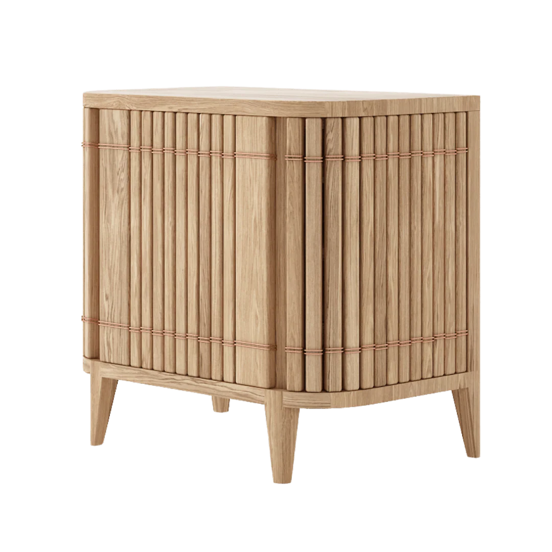 Koppar Side Table Right Hinges - European Oak