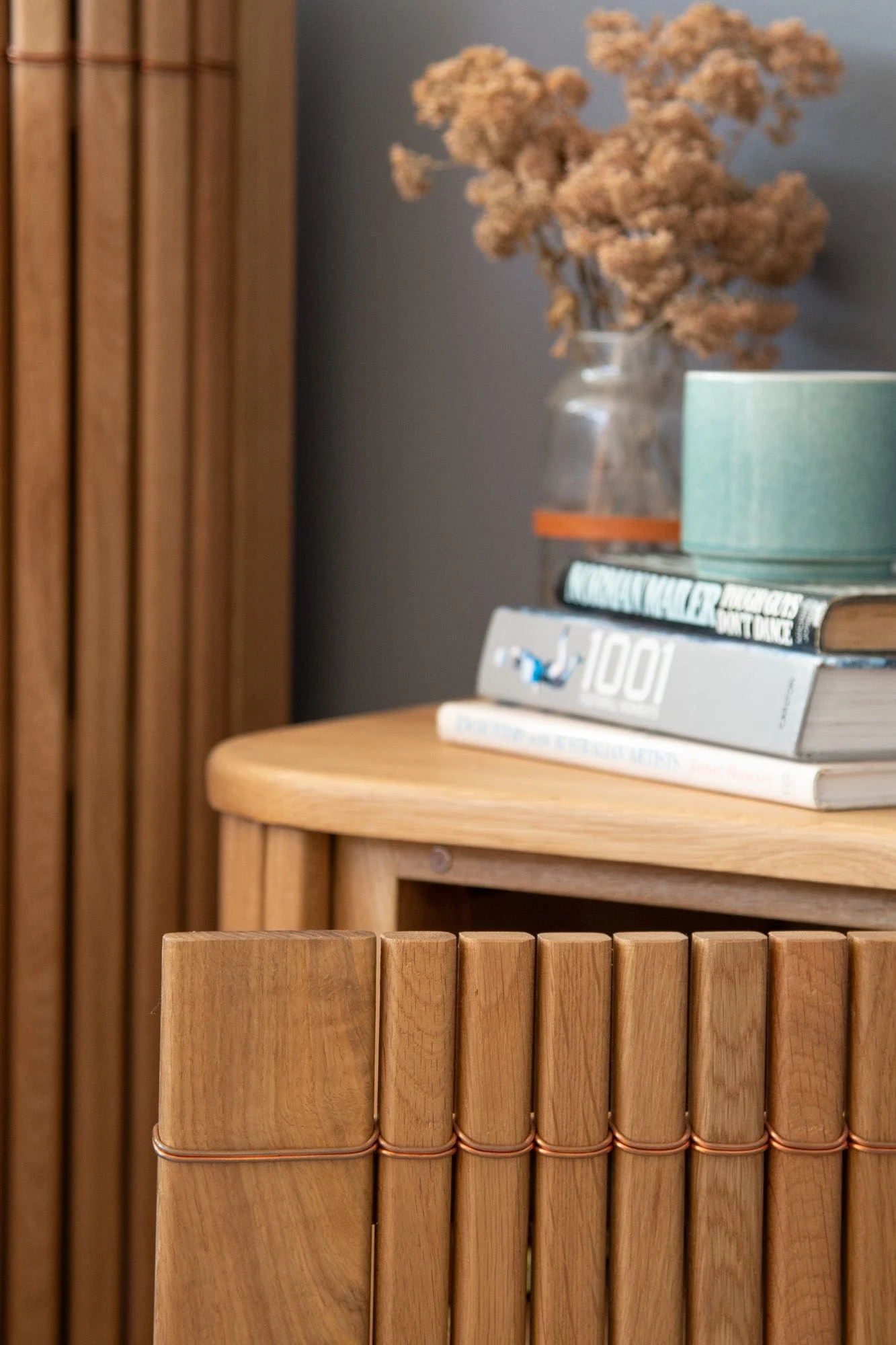 Koppar Side Table Right Hinges - European Oak - Image 10