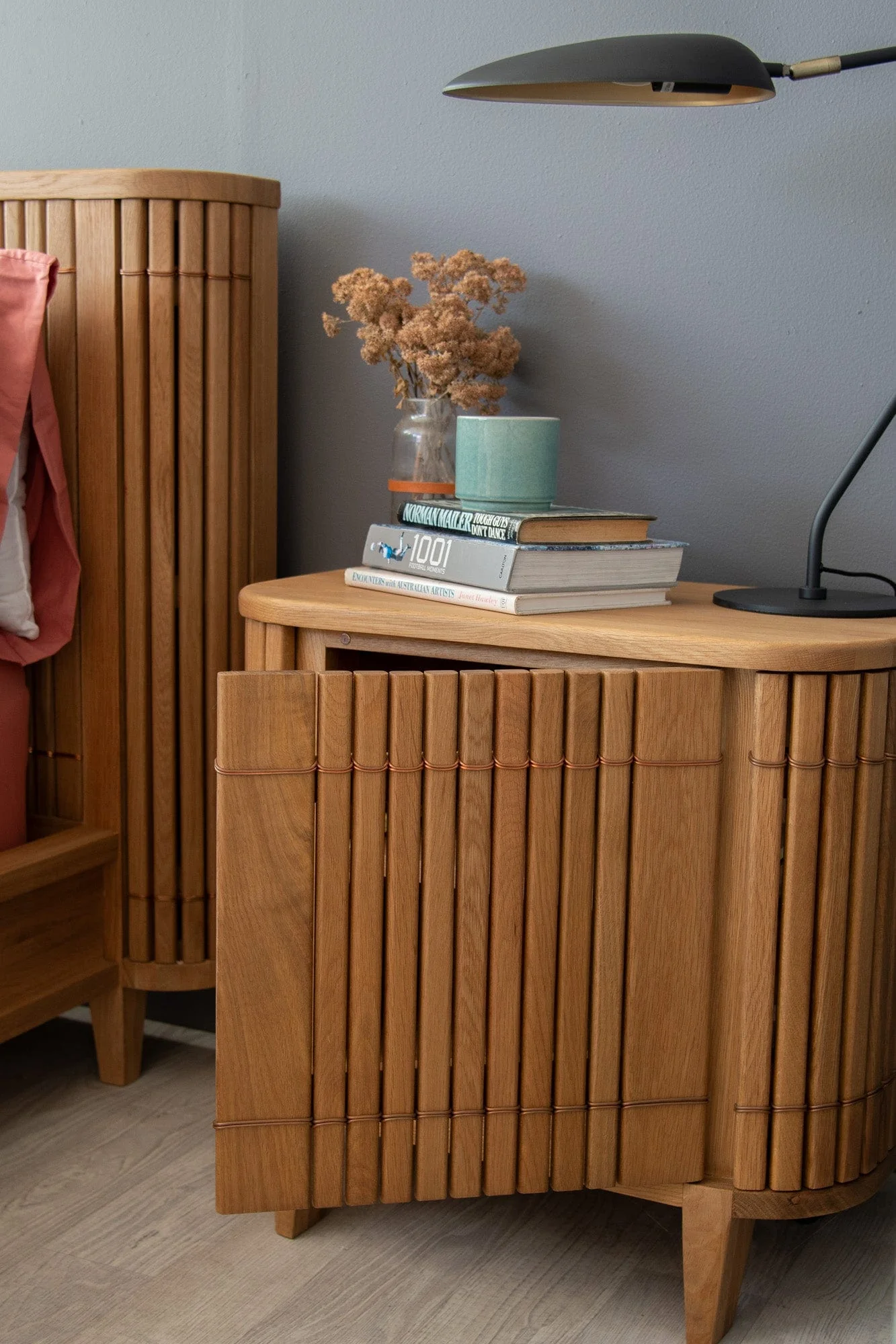 Koppar Side Table Right Hinges - European Oak - Image 12