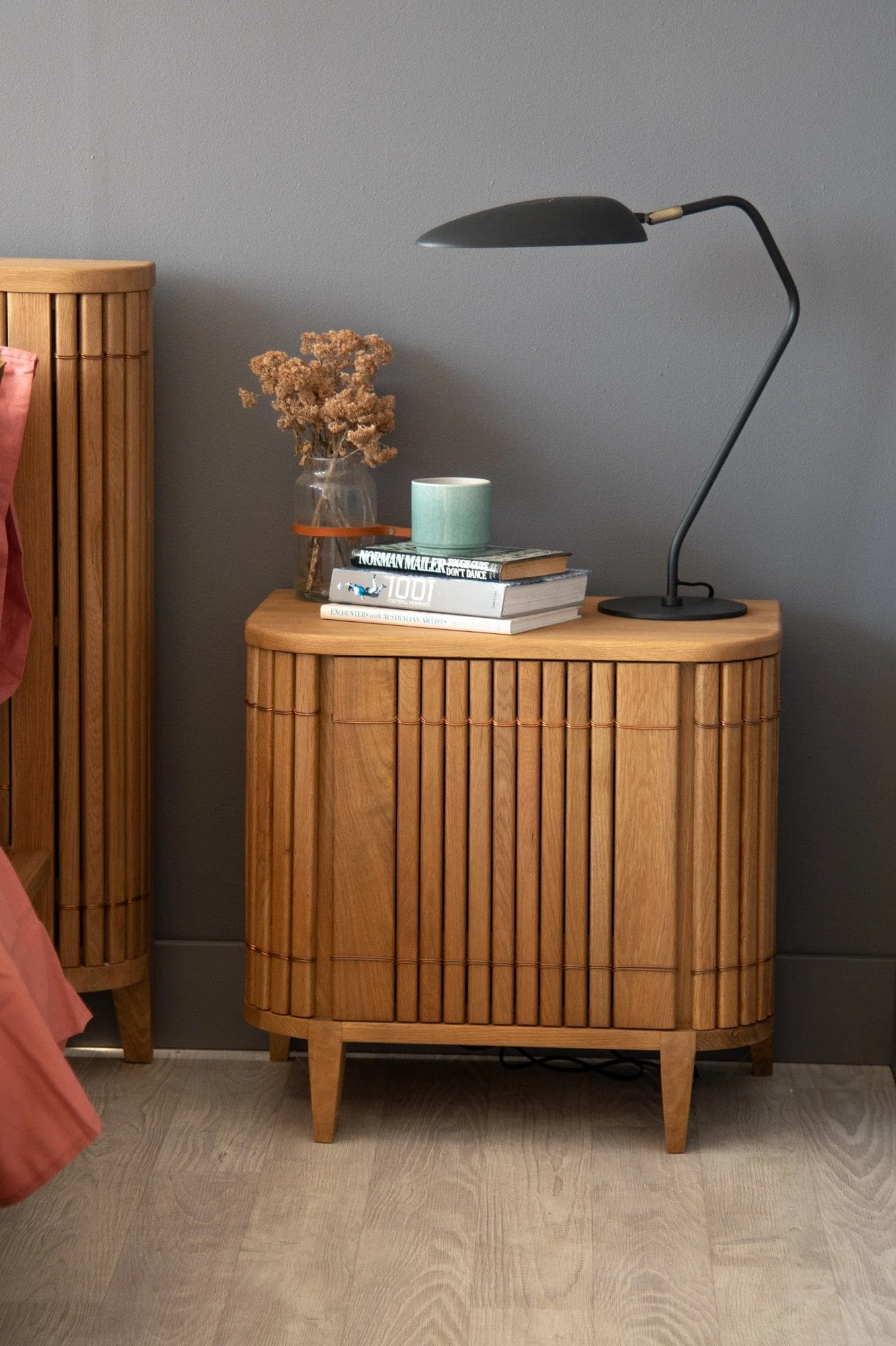 Koppar Side Table Right Hinges - European Oak - Image 13