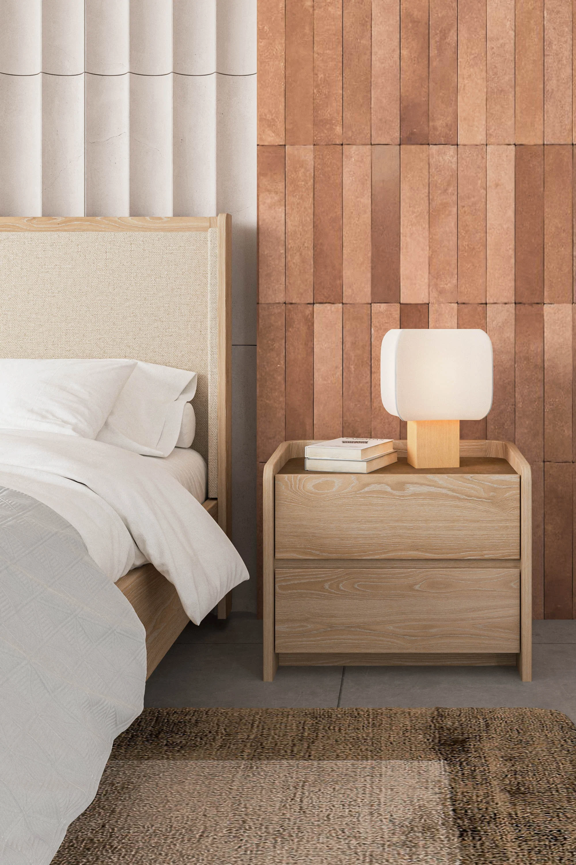 Laguna 2 Drawer Bedside - Image 2