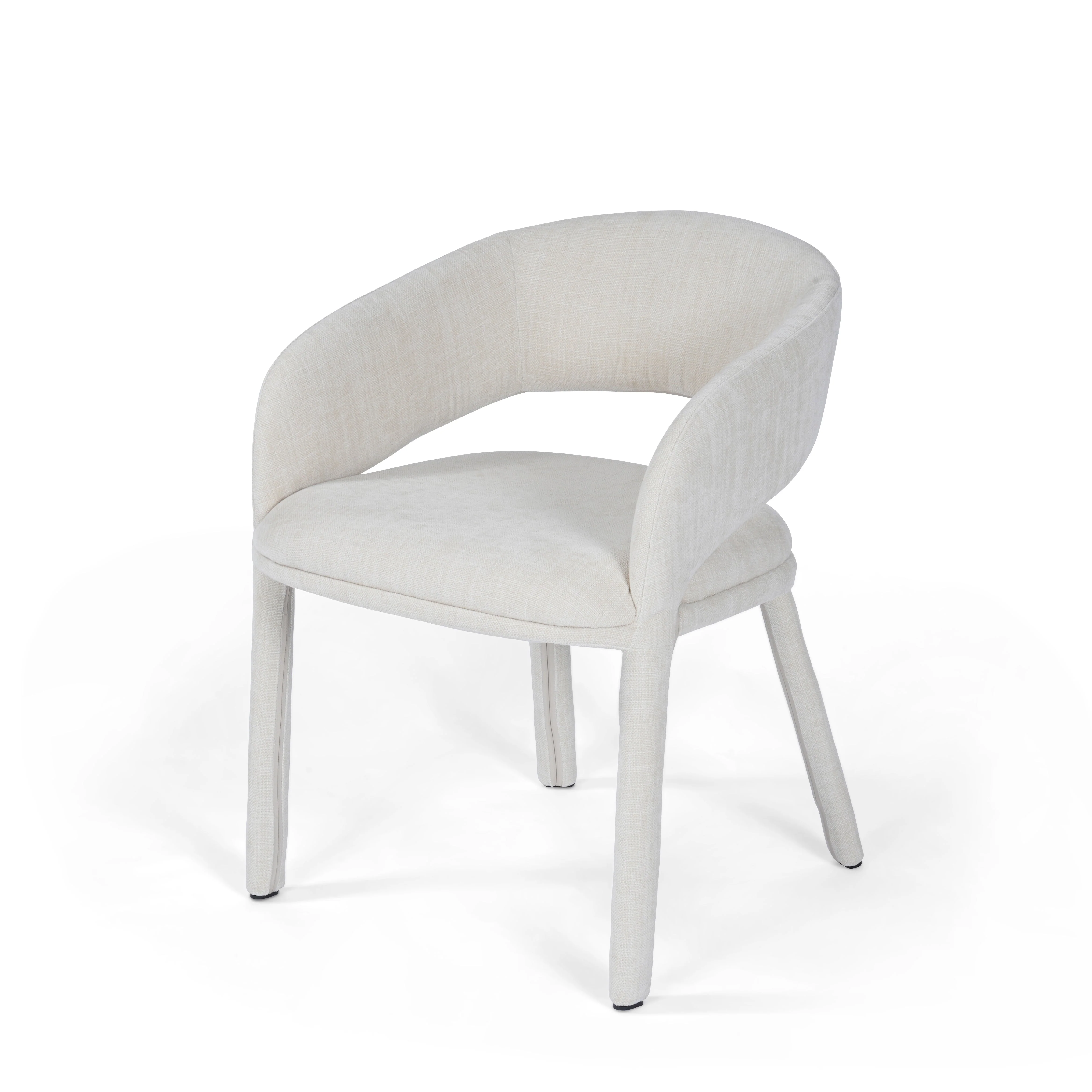Lola Dining Chair Natural Vanilla Upholstery