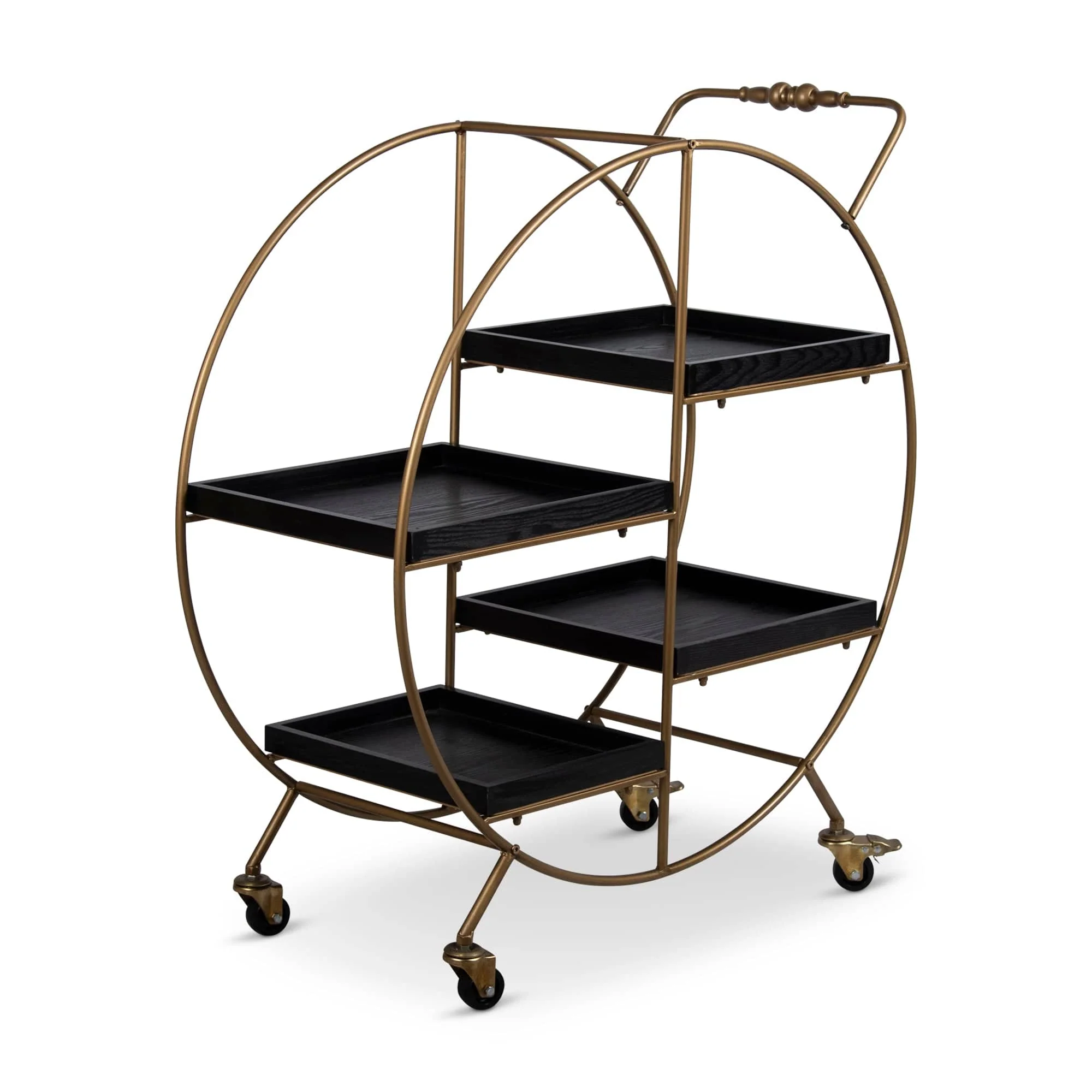 Luxe Round Bar Trolley - Image 5