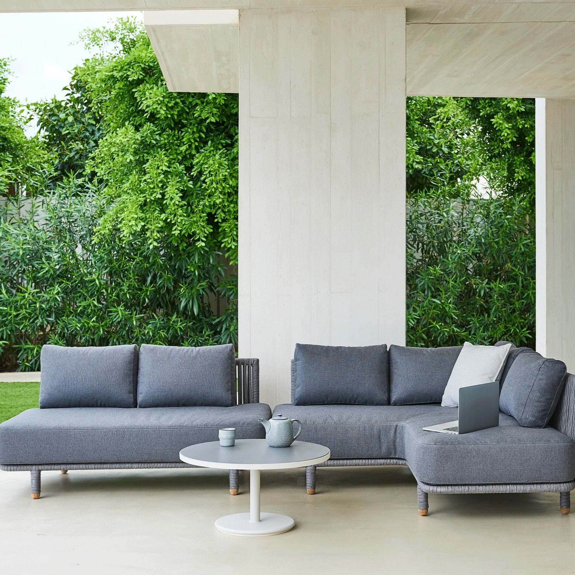 Moments 2 Seater Sofa with Cushion Set - Grey - Image 2