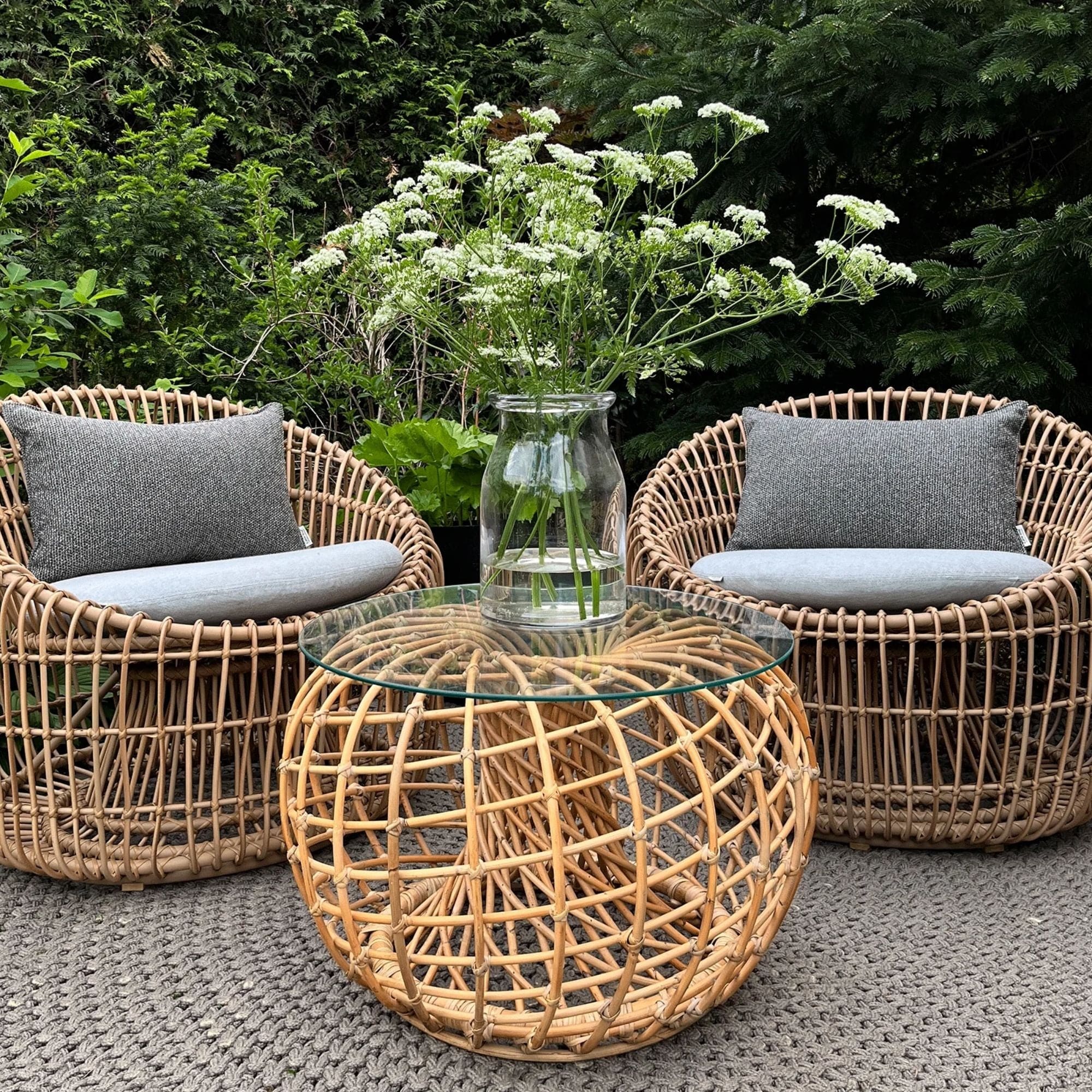 Nest Round Chair with Cushion Set - Natural - Image 2