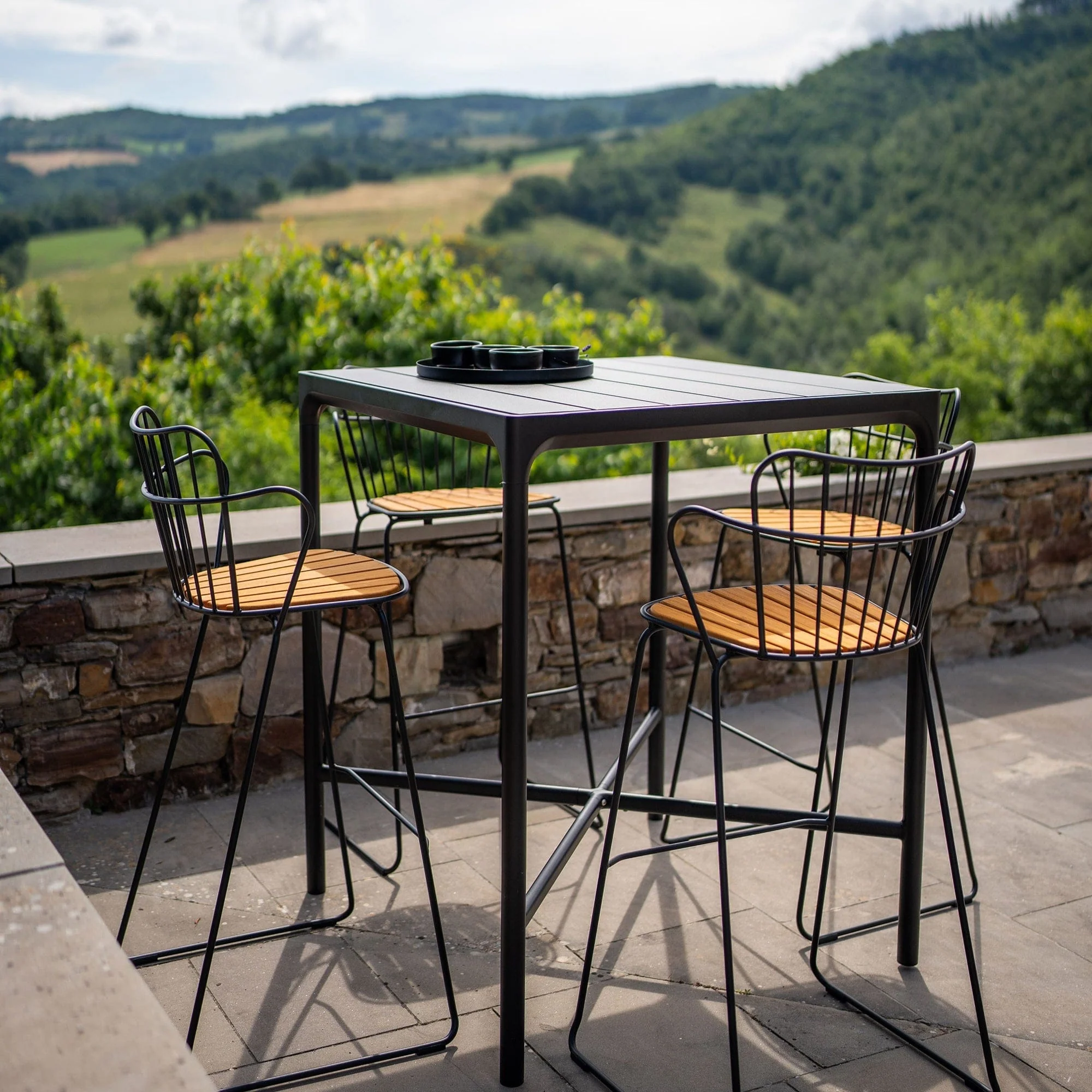Paon Bar Chair with Cushion - Grey - Image 2