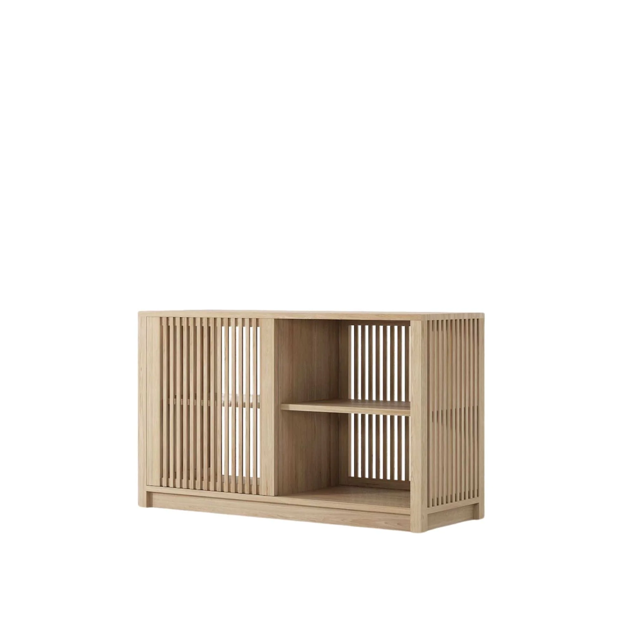 Ray Open Sideboard with Sliding doors - European Oak