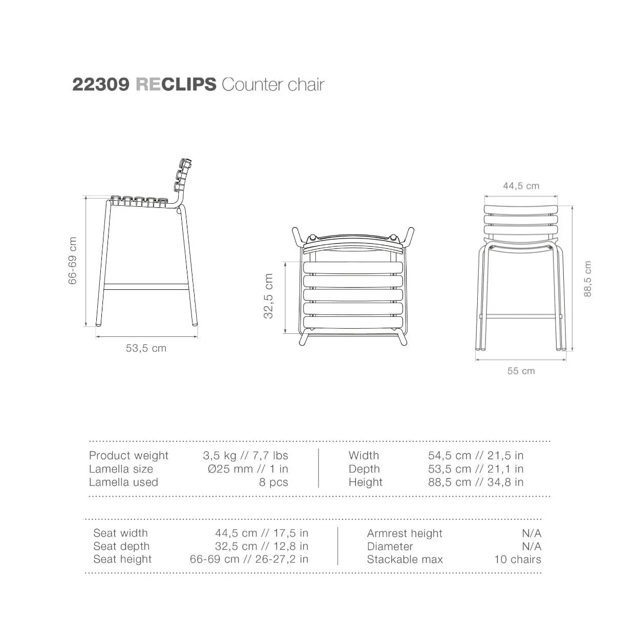 Reclips Counter Chair - Green - Image 5
