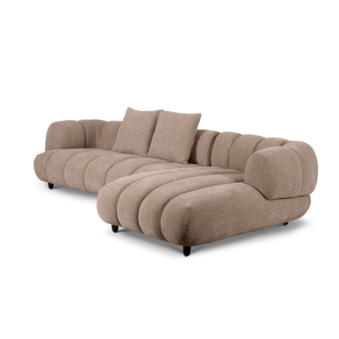 Reya 4 Seater Lounge in Mushroom Fabric - Image 2