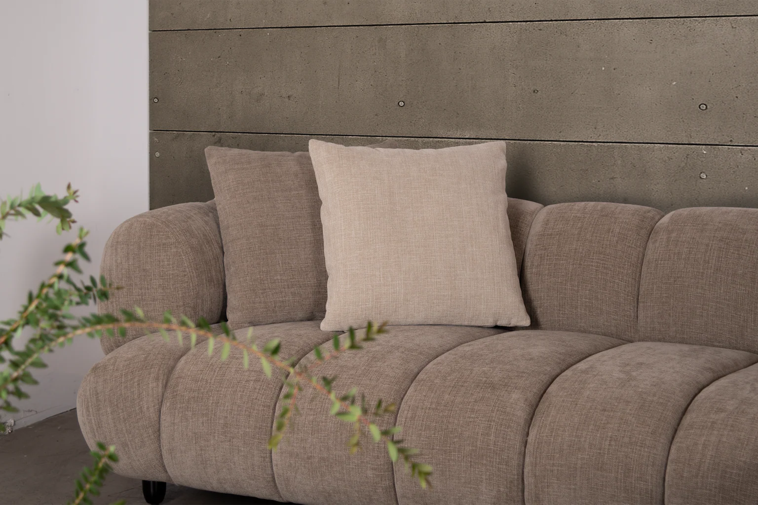 Reya 4 Seater Lounge in Mushroom Fabric - Image 5