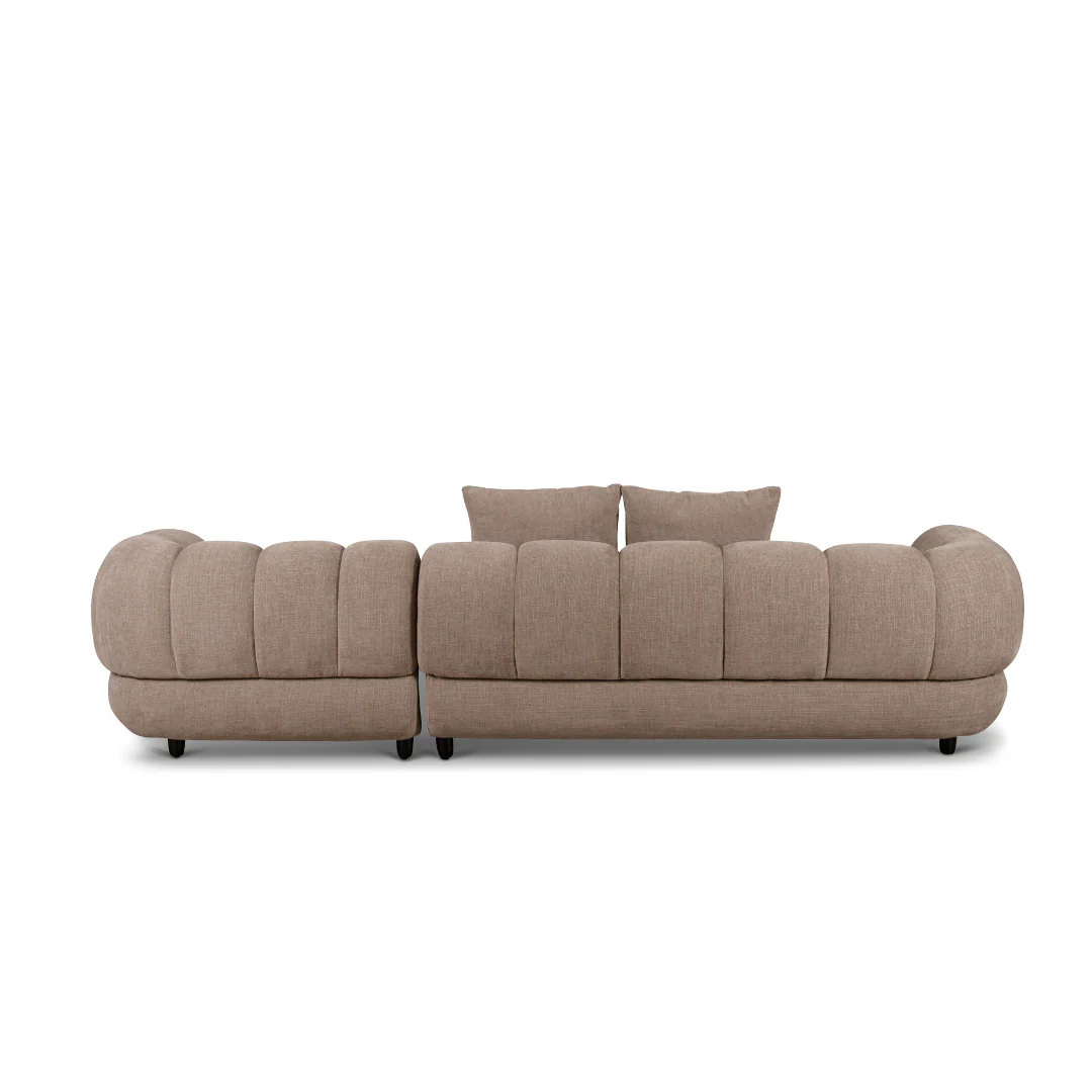 Reya 4 Seater Lounge in Mushroom Fabric - Image 8