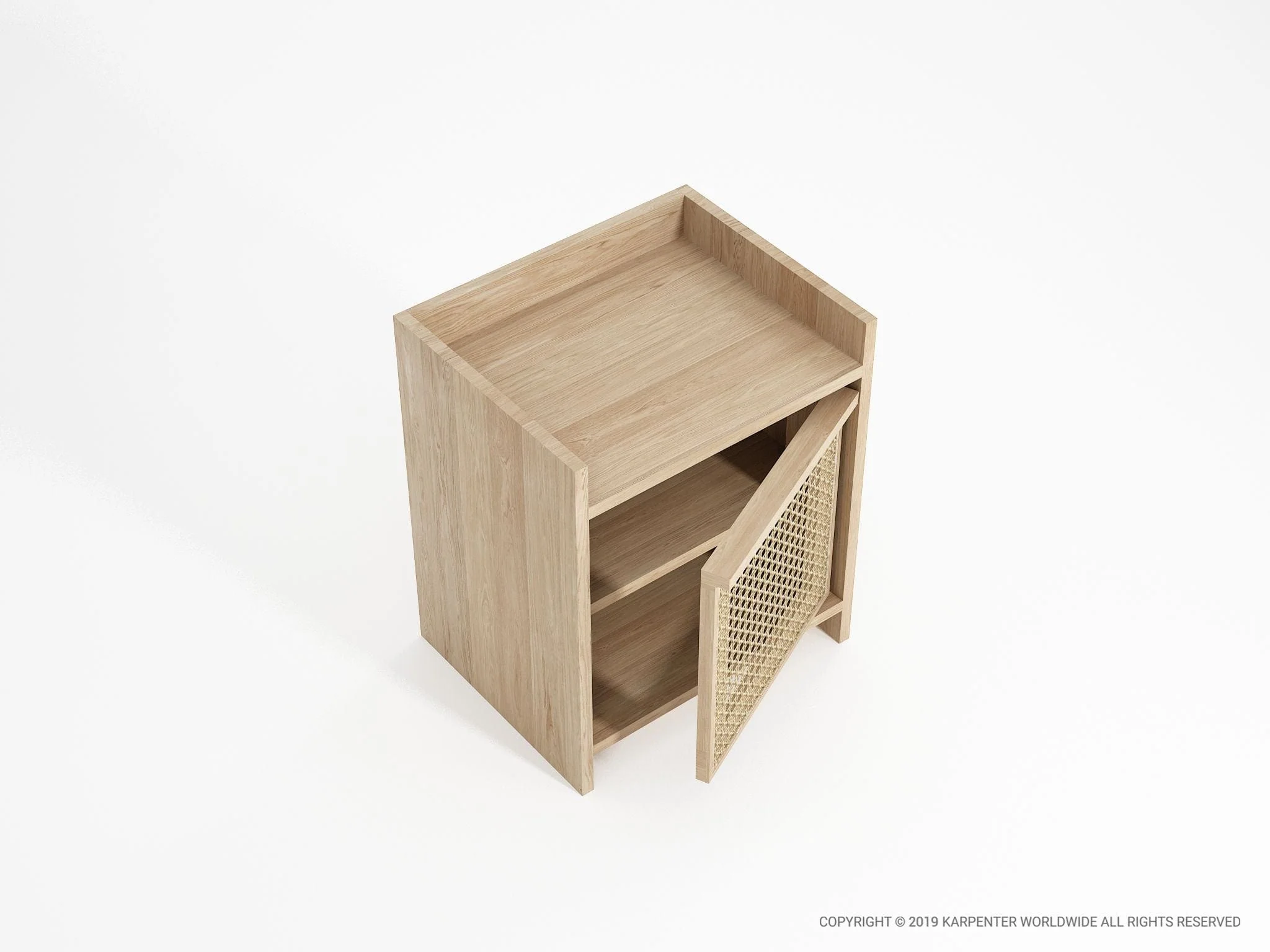 Roots Side Table Right Hinges- European Oak - Image 7