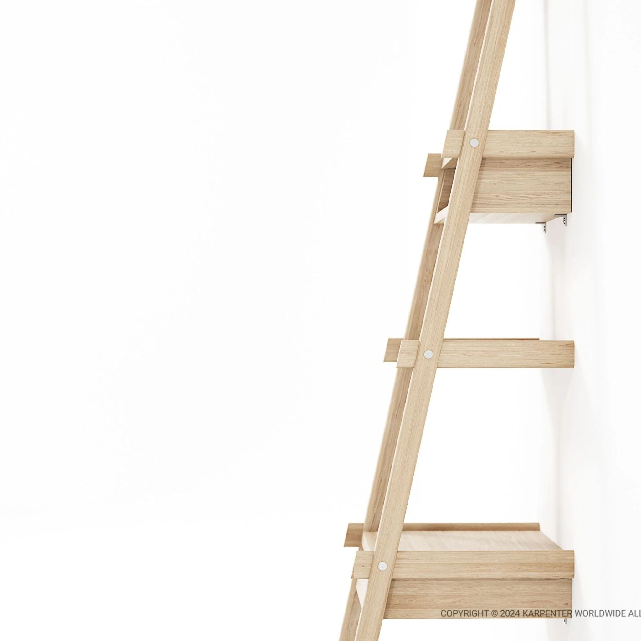 Simply City Ladder Shelves - European Oak - Image 9