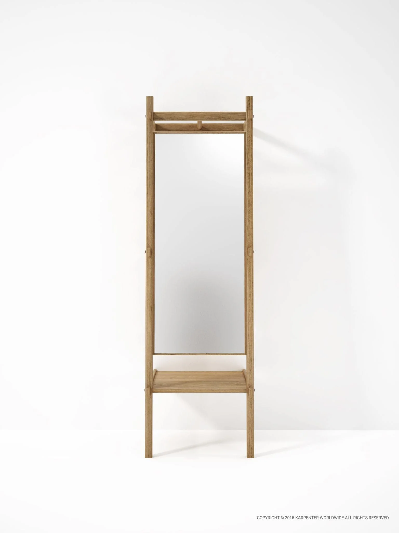 Simply City Standing Mirror - European Oak - Image 4