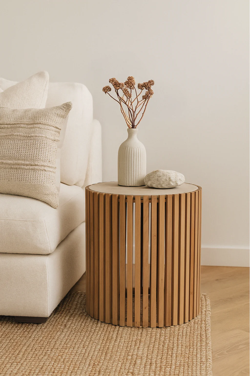 Slats Round Side Table - Image 3