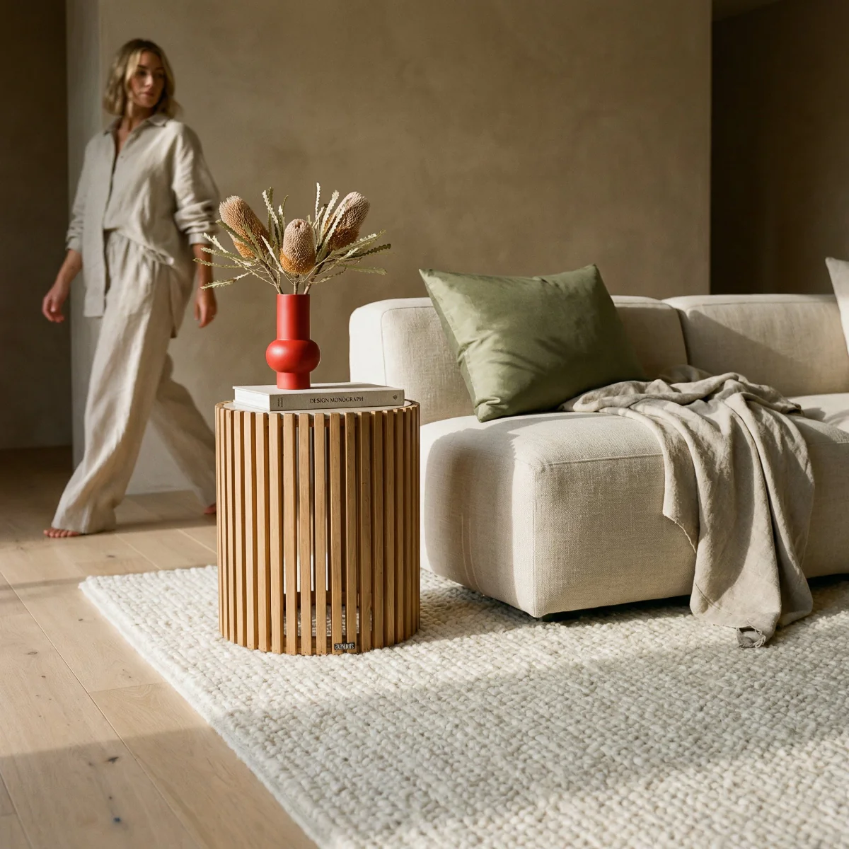 Slats Round Side Table - Image 5