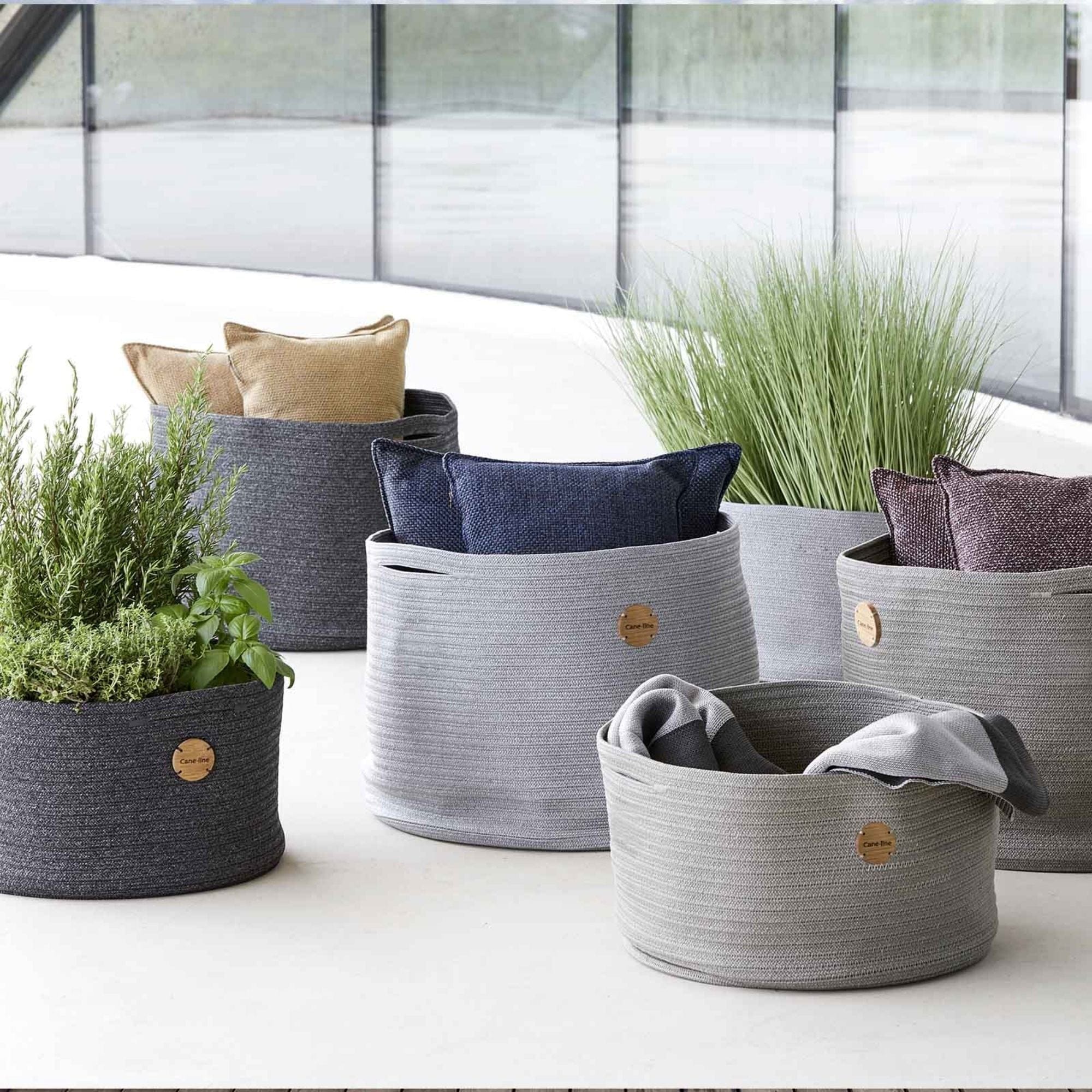 Soft Medium Rope Basket - Dark Grey - Image 2