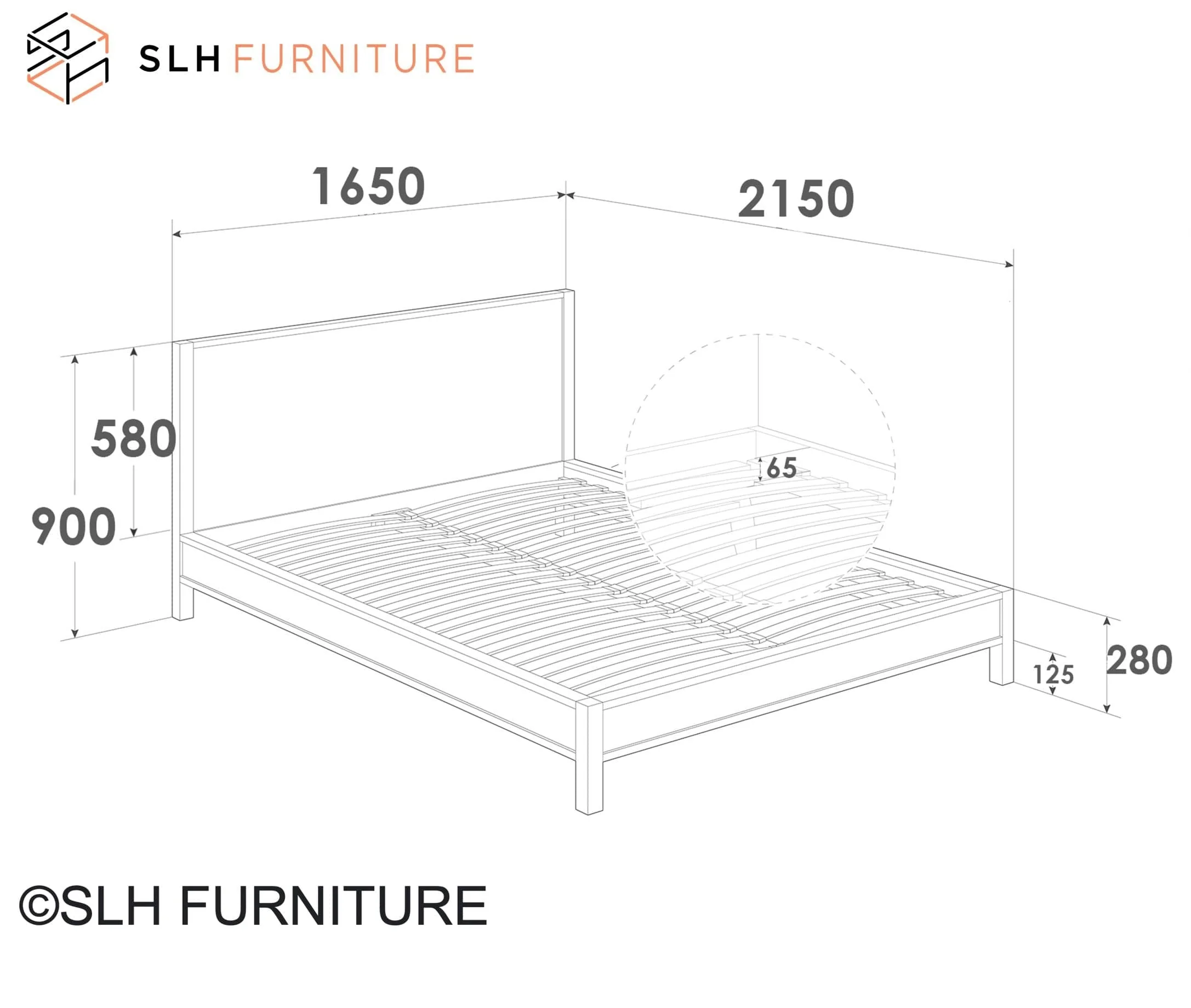 Solid Queen Bed - FSC Recycled Teak - Image 7