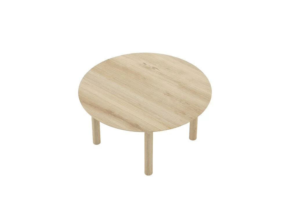 Tenon Round Coffee Table 80cm - European Oak