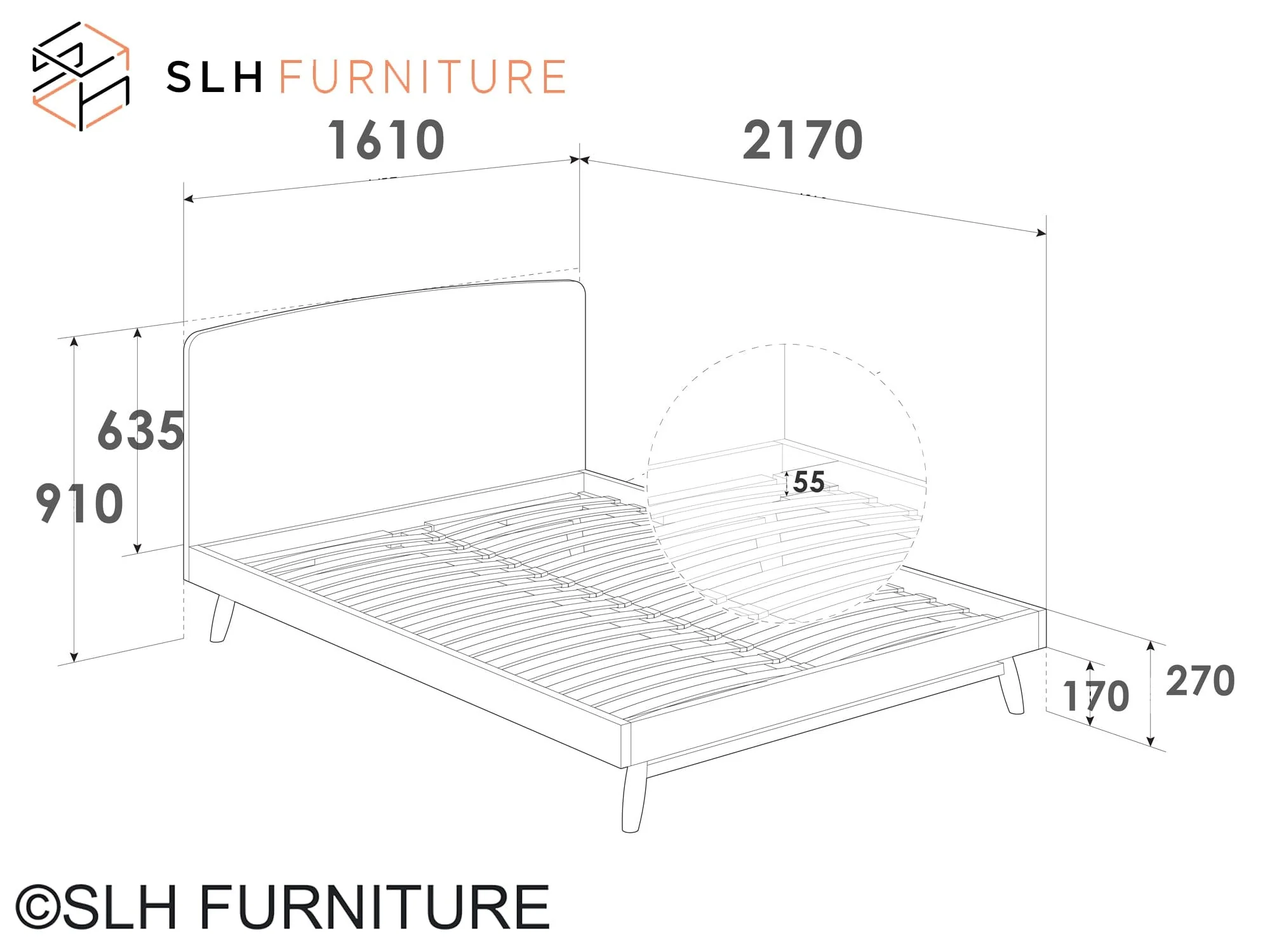 Twist Queen Bed - Satin Black - Image 3