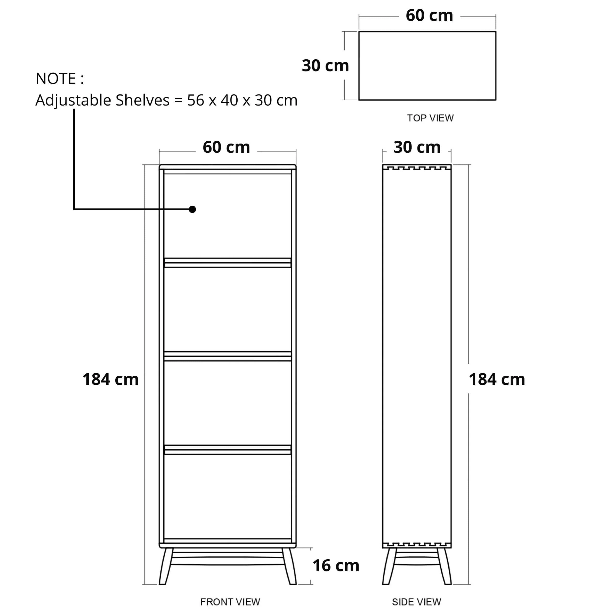 Twist Bookcase - European Oak - Image 6
