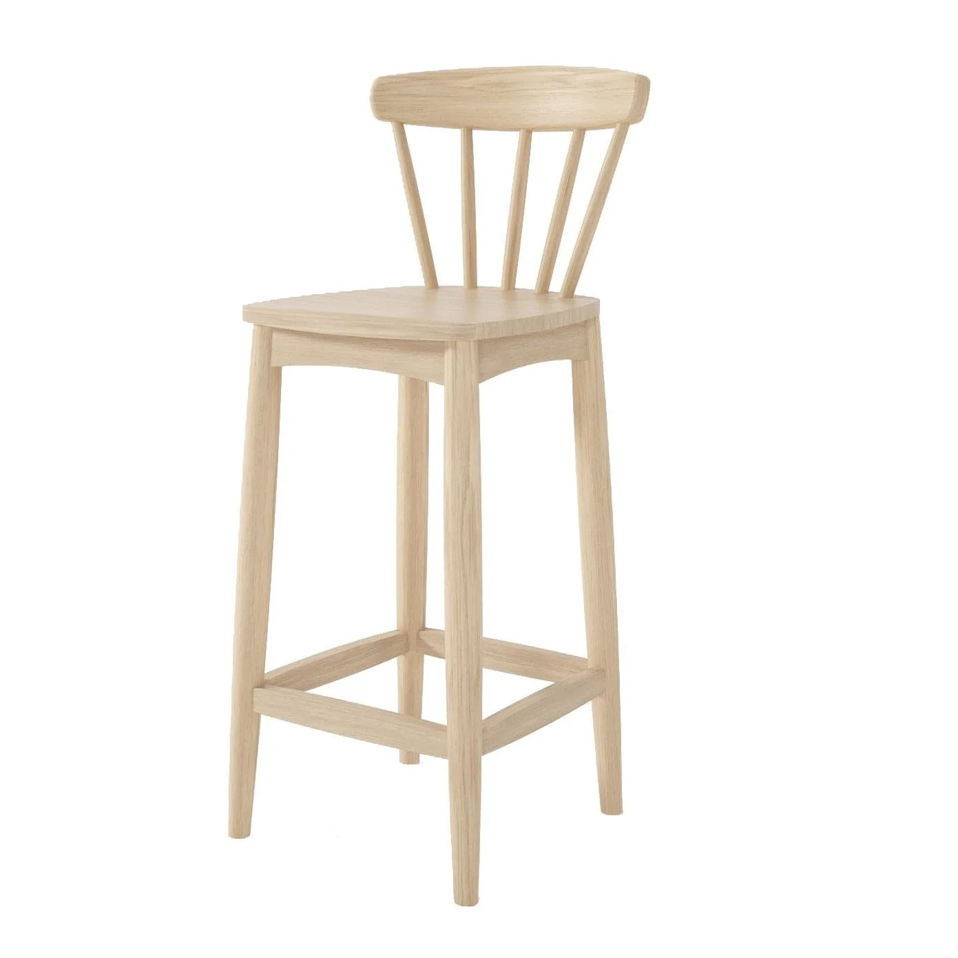 Twist Counter Stool - White Oak