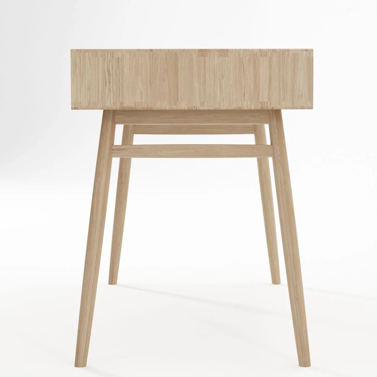 Twist Desk with 2 Drawers- European Oak - Image 6