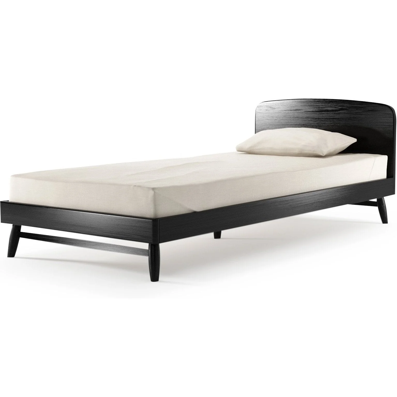 Twist Single Bed - Satin Black