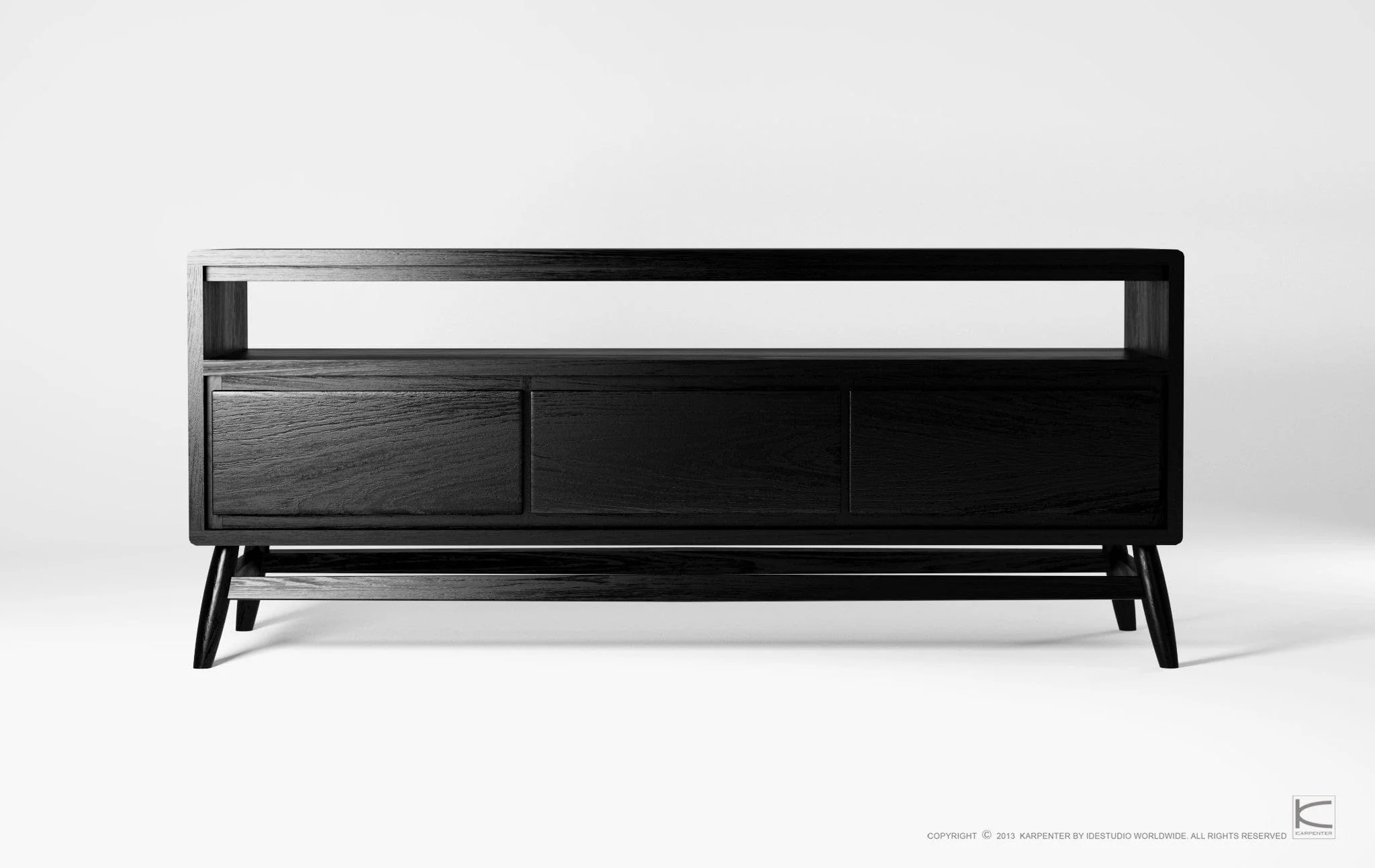 Twist TV Unit - Satin Black - Image 3