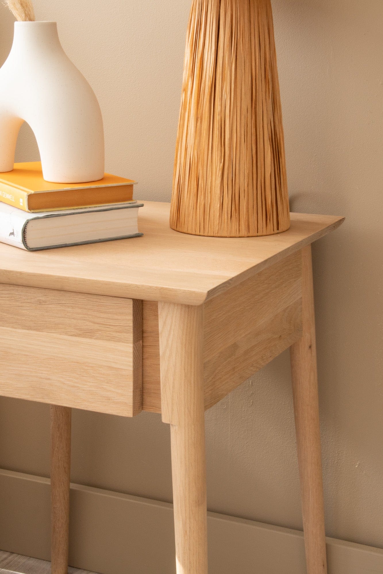 Vintage Bedside European Oak - Image 7